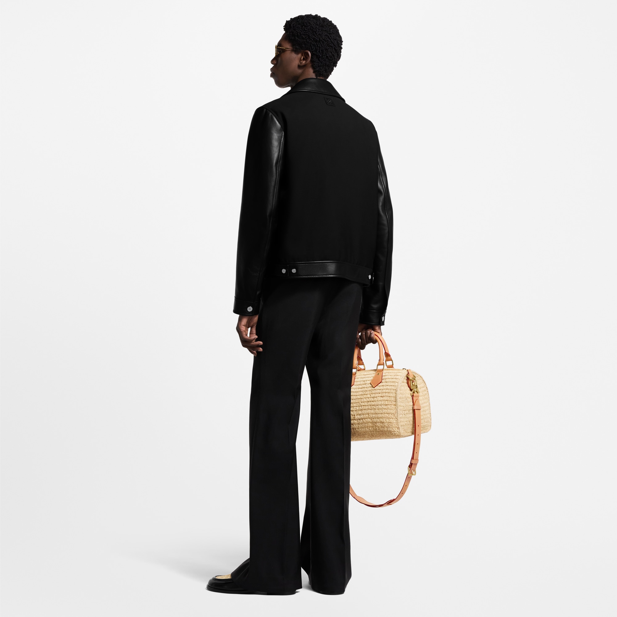  Ready-to-Wear Coats and Outerwear Leather Mix Blouson | Louis Vuitton ® (Product zoom)