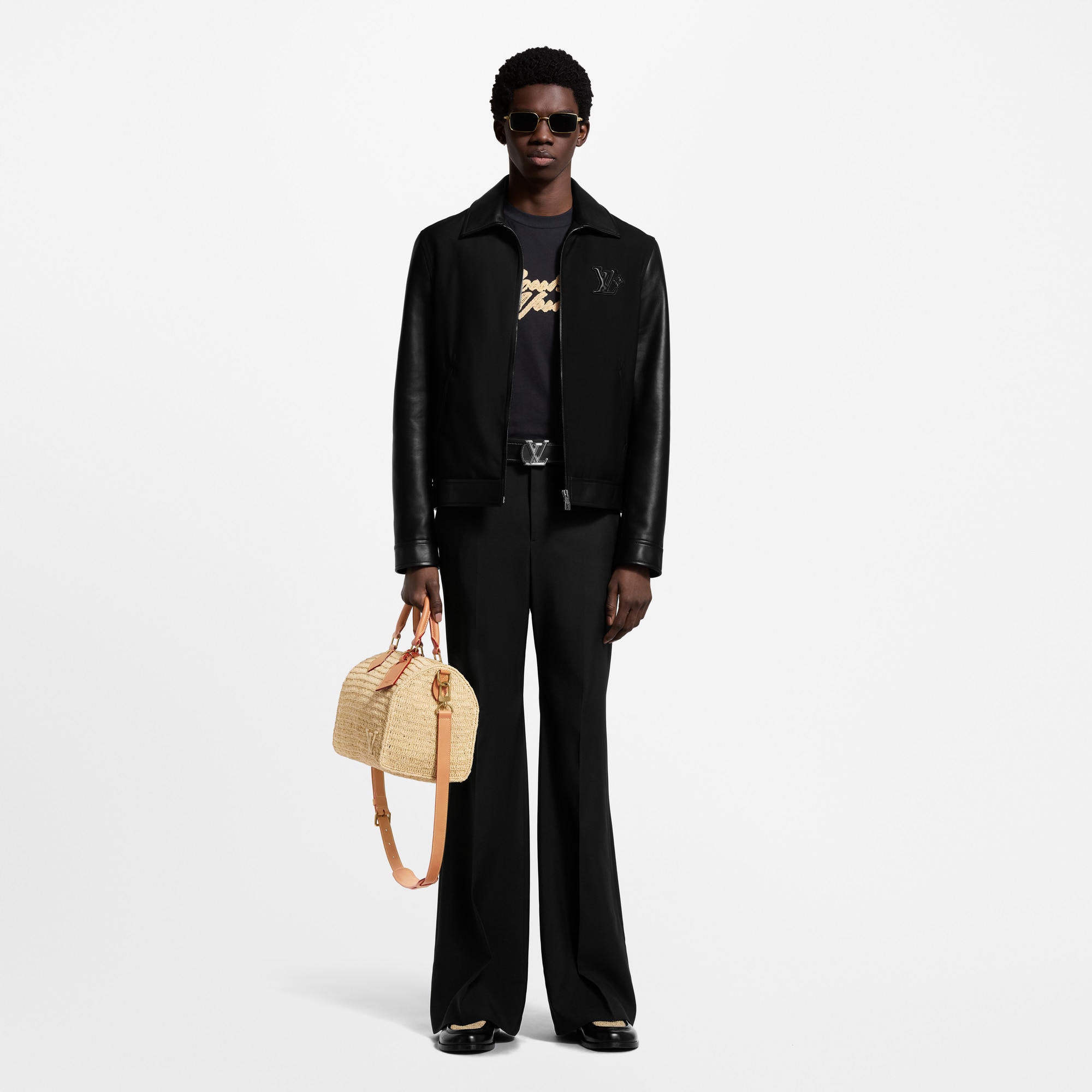  Ready-to-Wear Coats and Outerwear Leather Mix Blouson | Louis Vuitton ® (Product zoom)