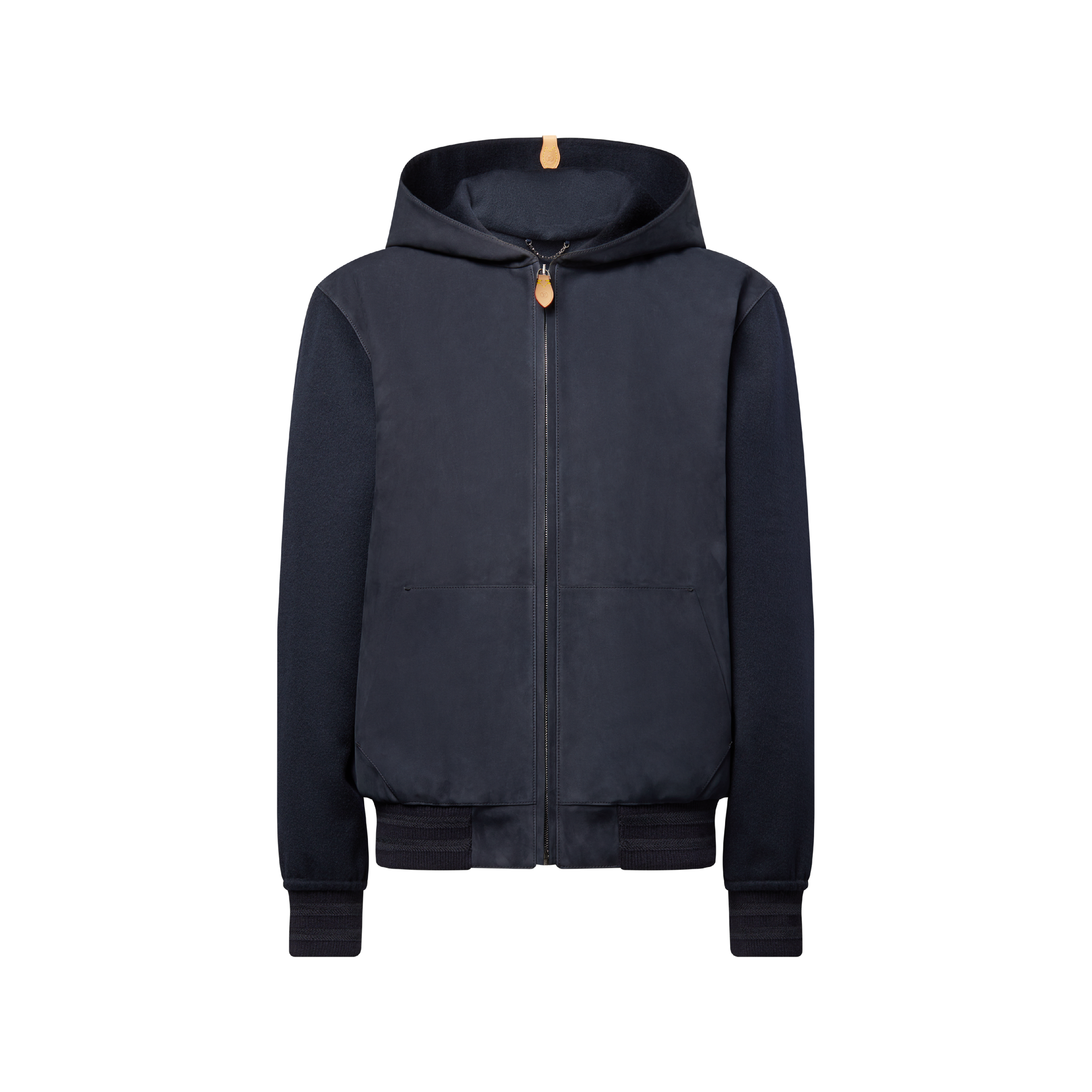 Leather Mix Hooded Blouson - Les Extraordinaires - High-End Ready  display picture 1