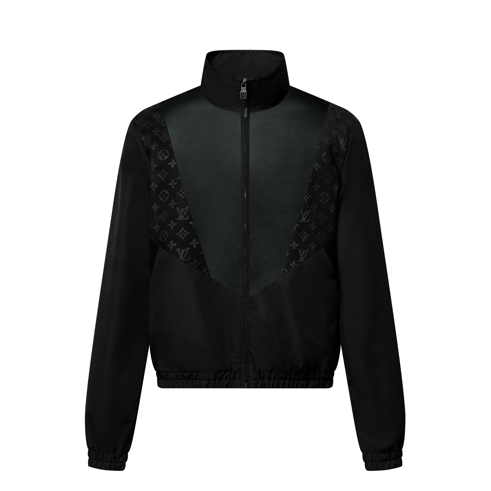 Leather Mix Track Top