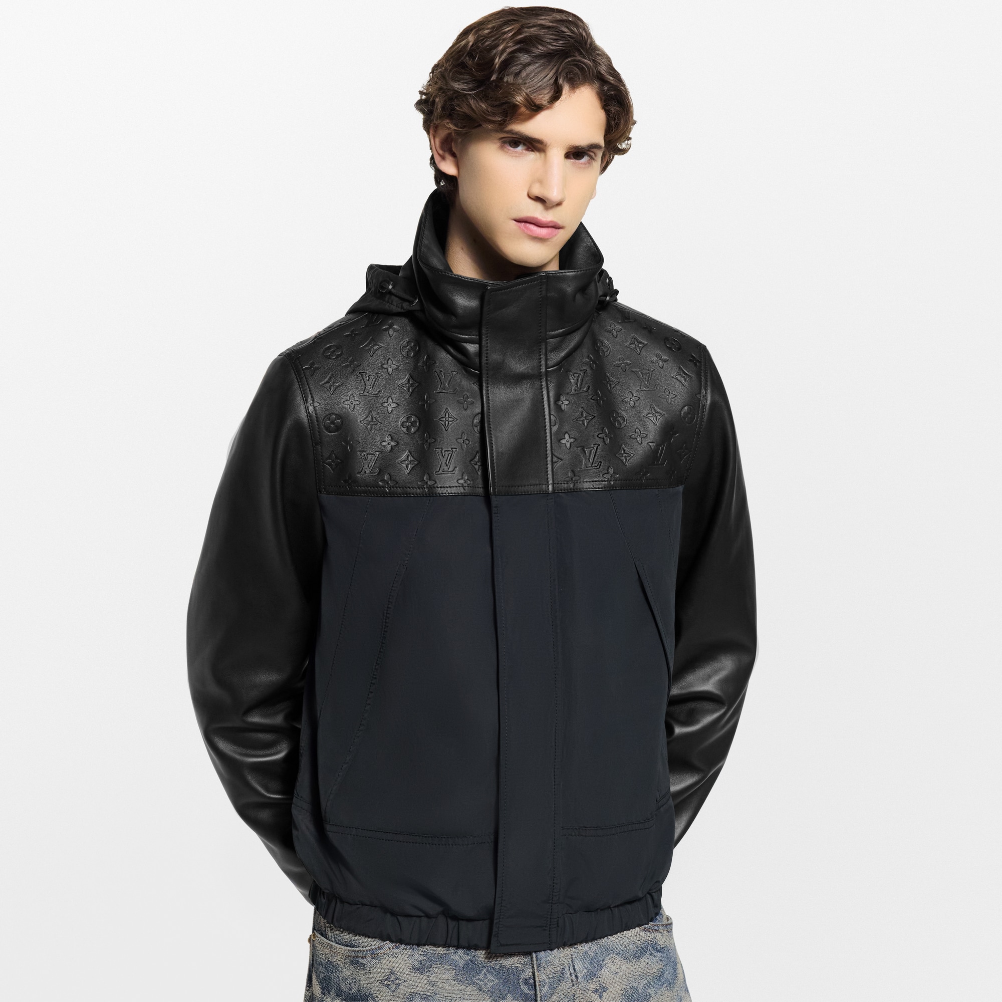  Ready-to-Wear Coats and Outerwear Leather Mix Windbreaker | Louis Vuitton ® (Product zoom)