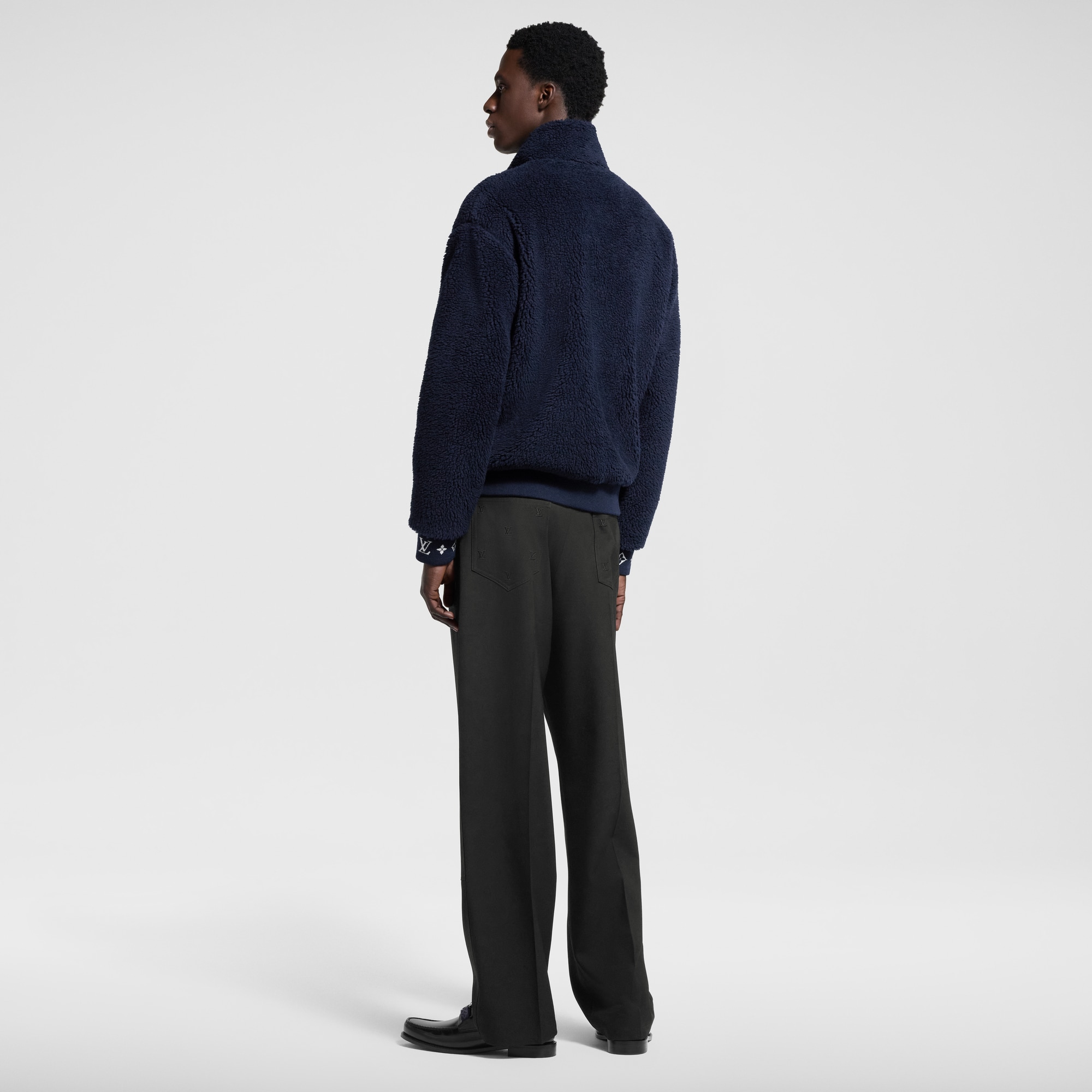  For Men LV Ski Leather Patch Fleece Blouson | Louis Vuitton ® (Product zoom)