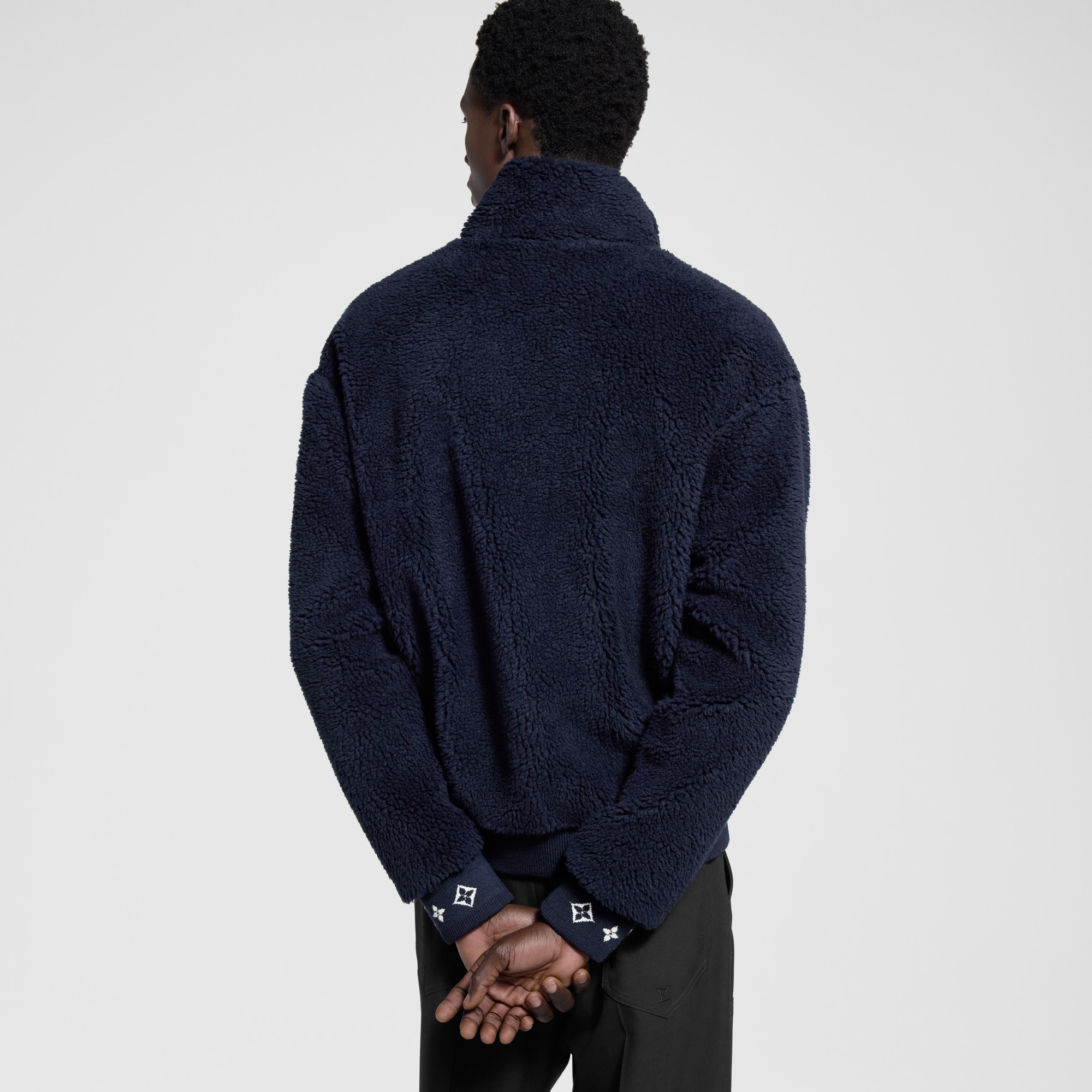  For Men LV Ski Leather Patch Fleece Blouson | Louis Vuitton ® (Product zoom)
