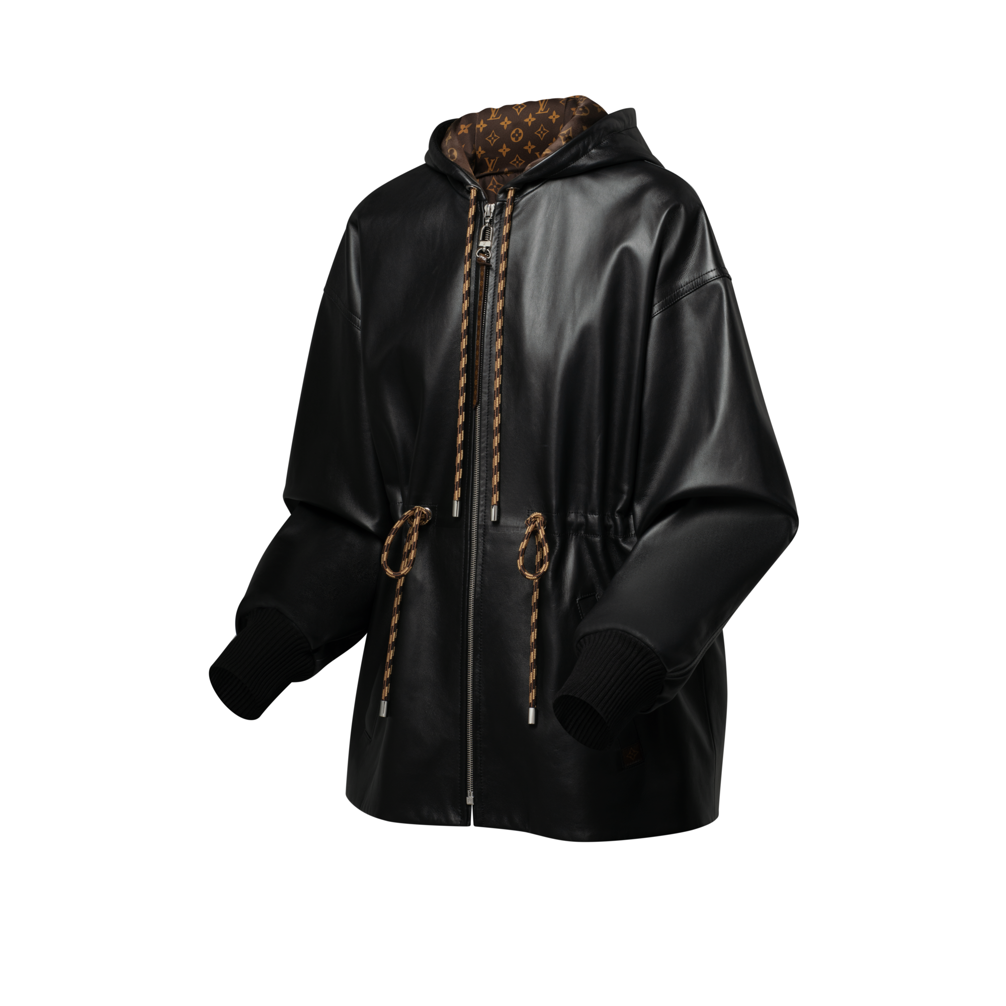  Ready-to-Wear Coats and Jackets Leather Peplum Parka | Louis Vuitton ® (Product zoom)
