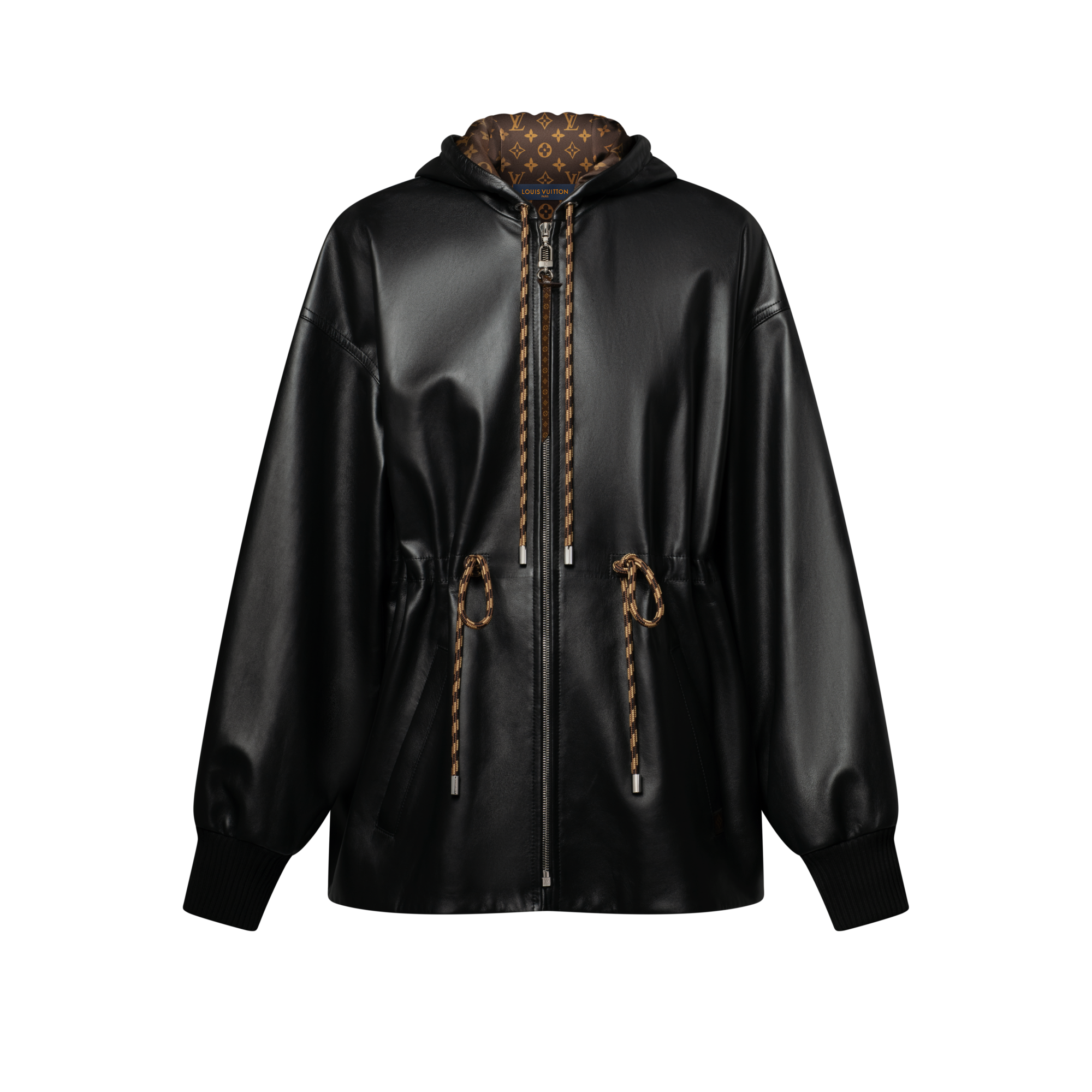  Ready-to-Wear Coats and Jackets Leather Peplum Parka | Louis Vuitton ® (Product zoom)