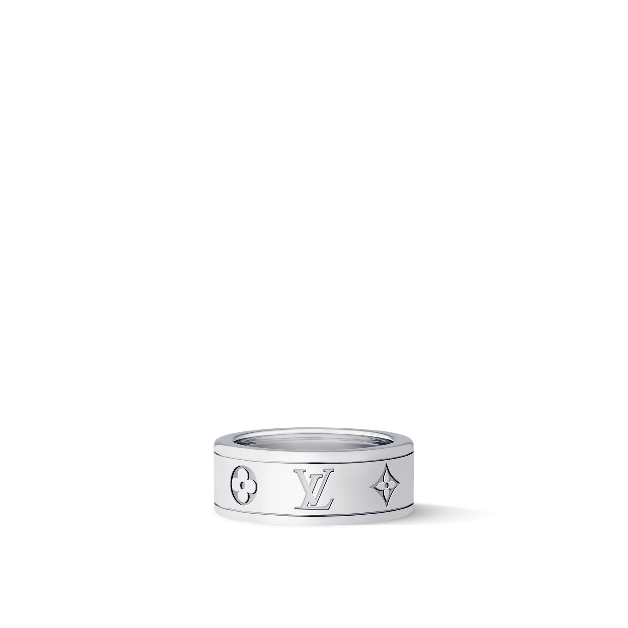  Categories Rings Les Gaston Vuitton Small Ring, White Gold | Louis Vuitton ® (Product zoom)