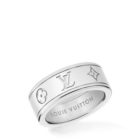 Categories Rings Les Gaston Vuitton Small Ring, White Gold | Louis Vuitton ® (Product zoom)