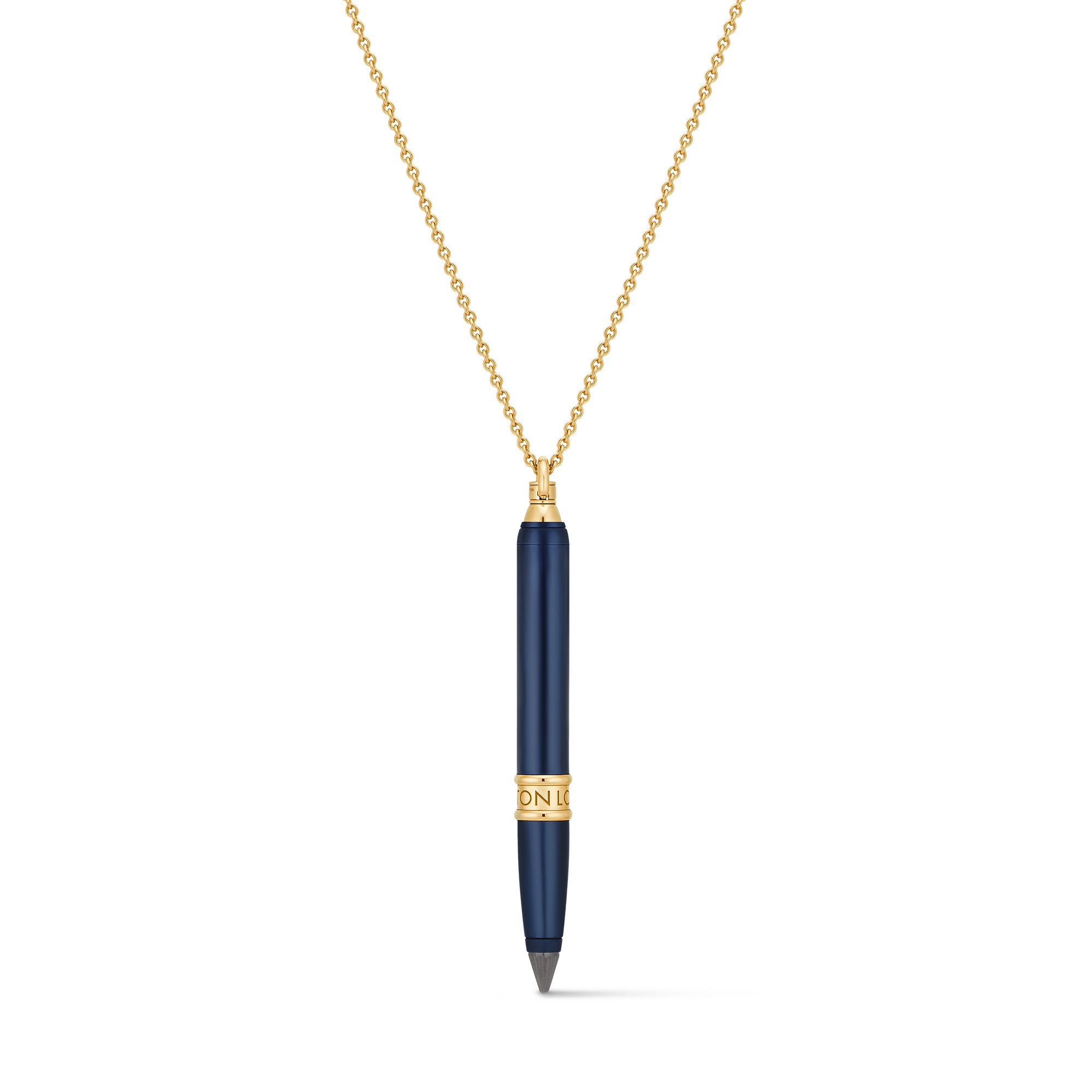 Les Gastons Vuitton Designer Pendant, Yellow Gold and Blue Titanium