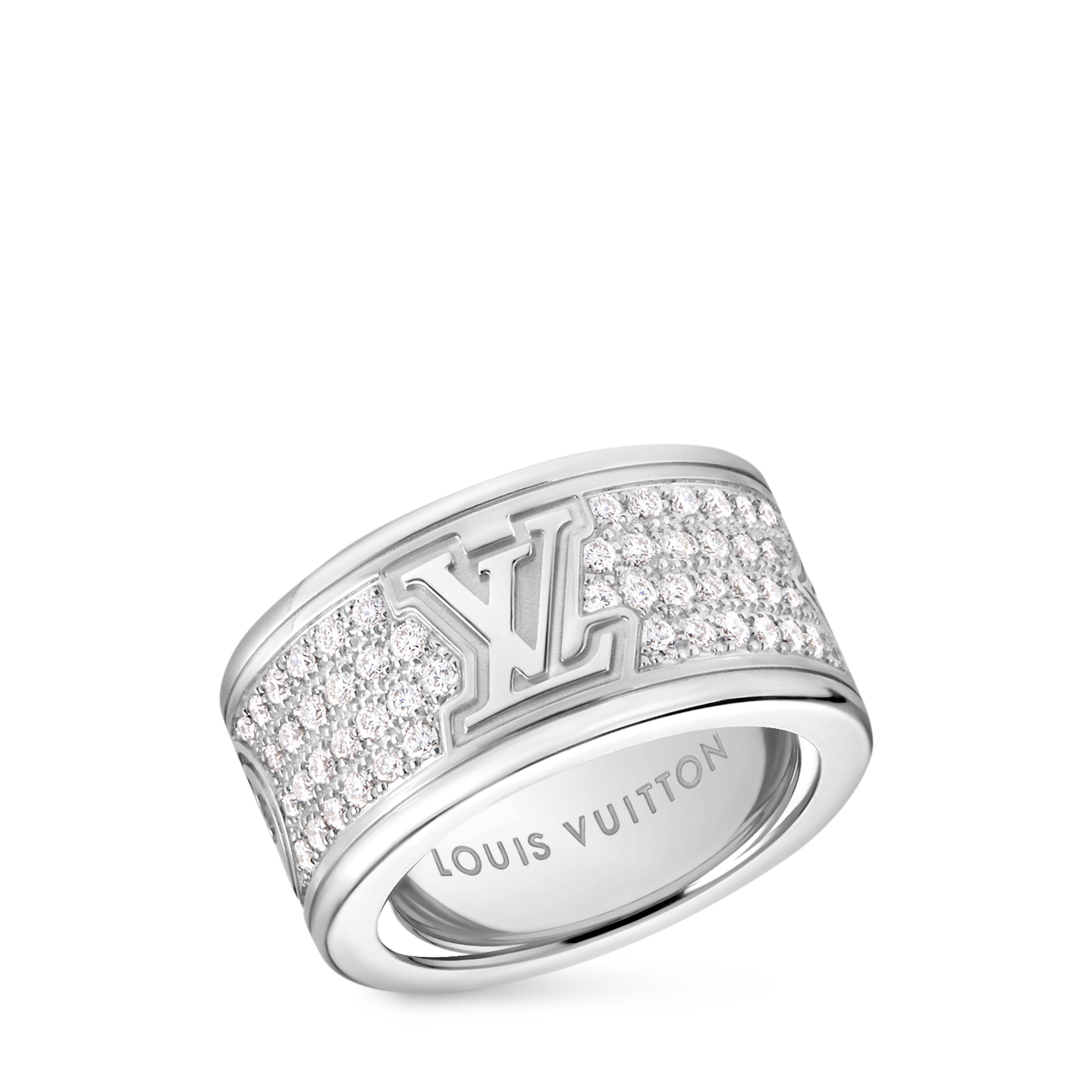 Les Gastons Vuitton Large Ring, White Gold and Diamonds