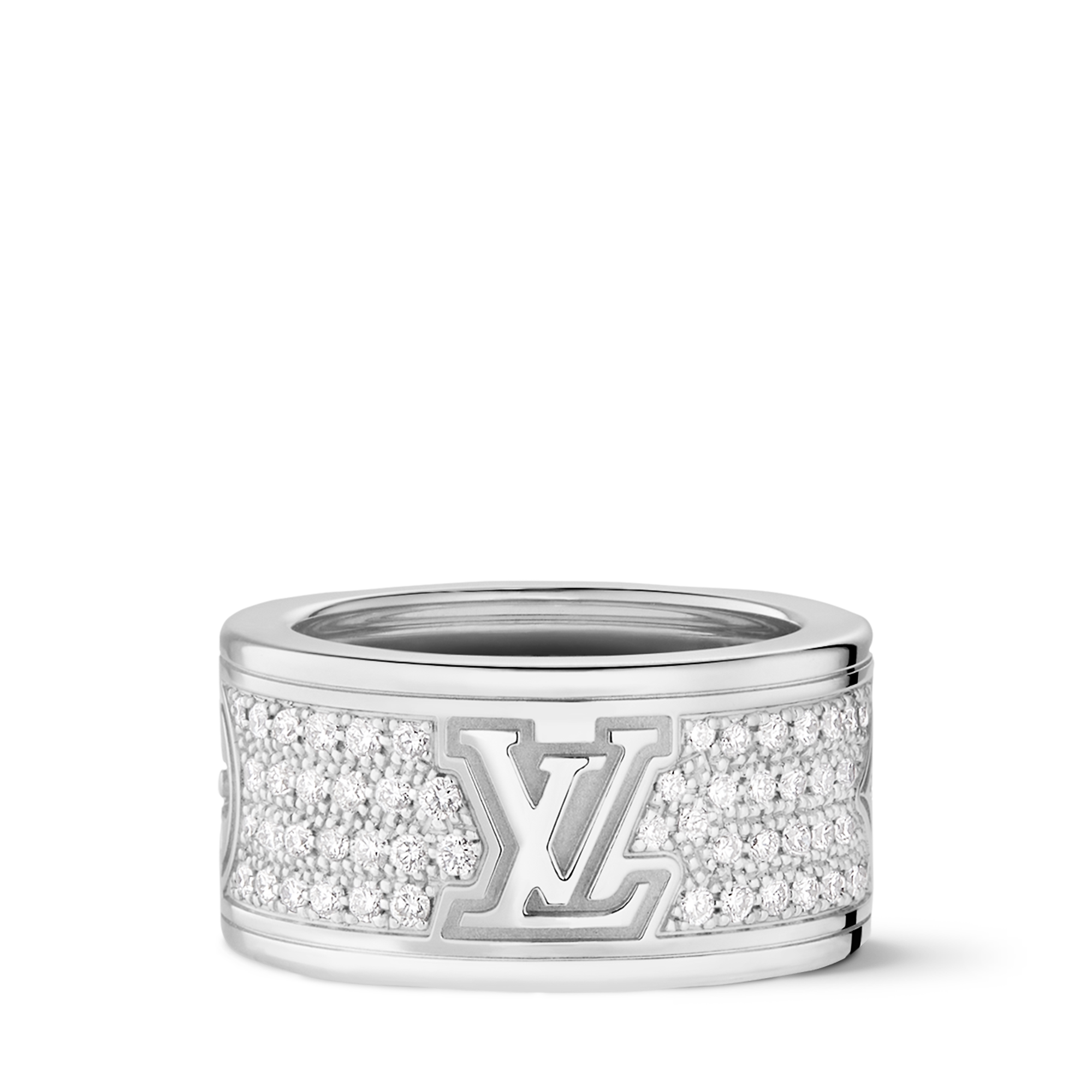 Les Gastons Vuitton Large Ring, White Gold and Diamonds