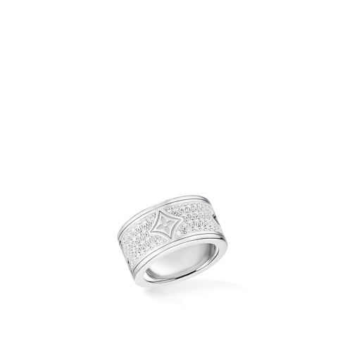 Categories Rings Les Gastons Vuitton Large Ring, White Gold and Diamonds | Louis Vuitton ® (Product zoom)