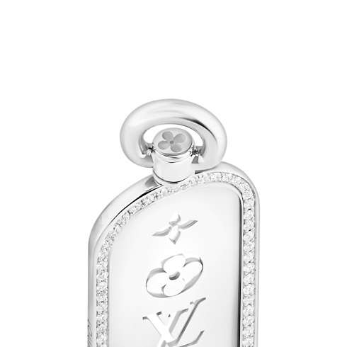 Jewelry Necklaces and Pendants Les Gastons Vuitton Large Tag Pendant, White Gold and Diamonds | Louis Vuitton ® (Product zoom)