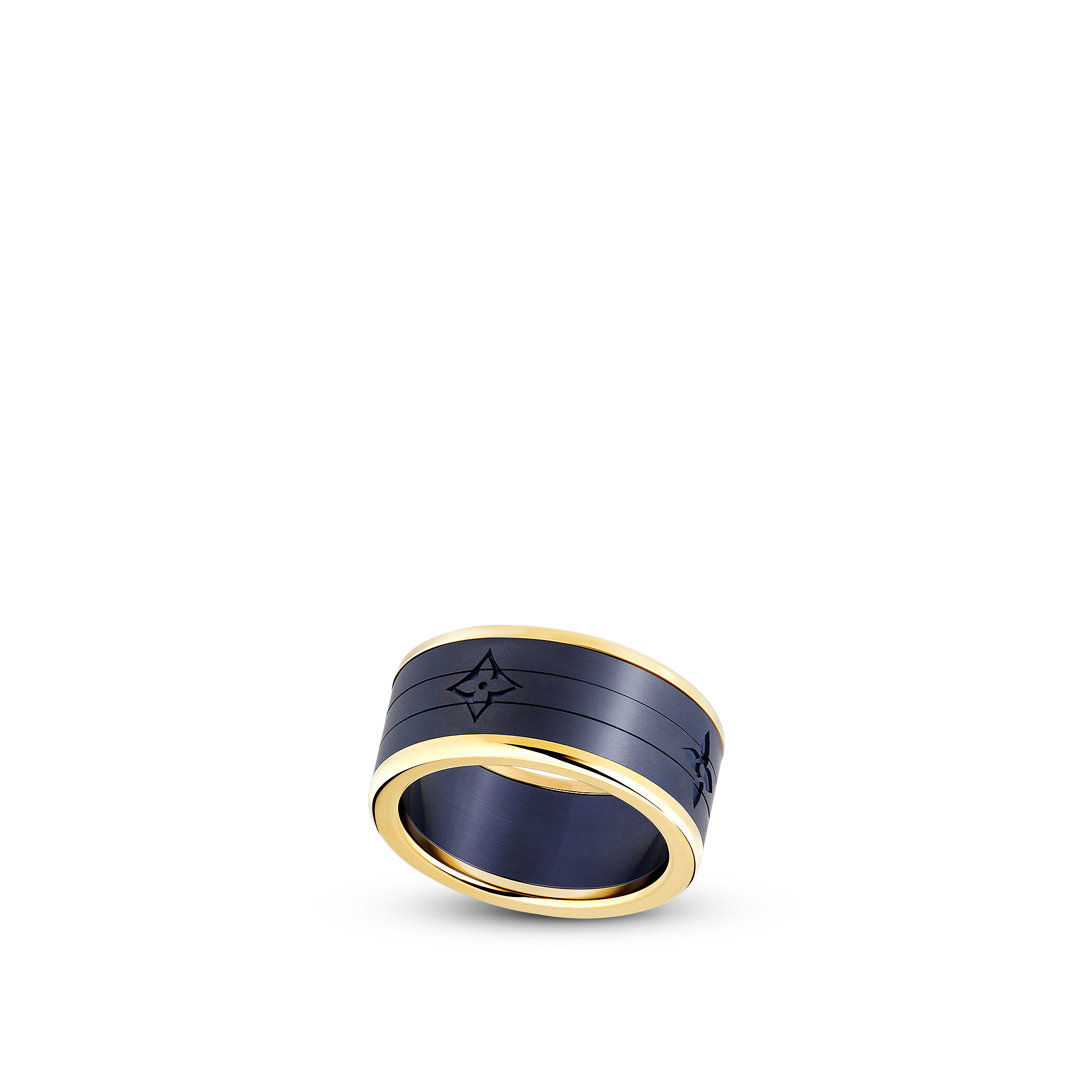 Les Gastons Vuitton Puzzle Ring, Yellow Gold and Blue Titanium