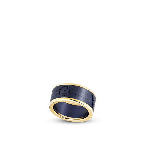 Categories Rings Les Gastons Vuitton Puzzle Ring, Yellow Gold and Blue Titanium | Louis Vuitton ® (Product zoom)