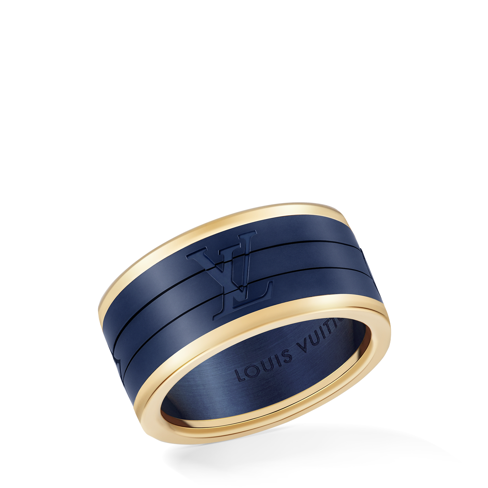 Les Gastons Vuitton Puzzle Ring, Yellow Gold and Blue Titanium
