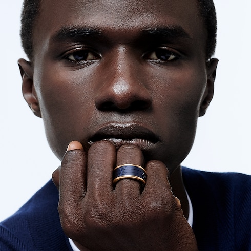 Categories Rings Les Gastons Vuitton Puzzle Ring, Yellow Gold and Blue Titanium | Louis Vuitton ® (Product zoom)