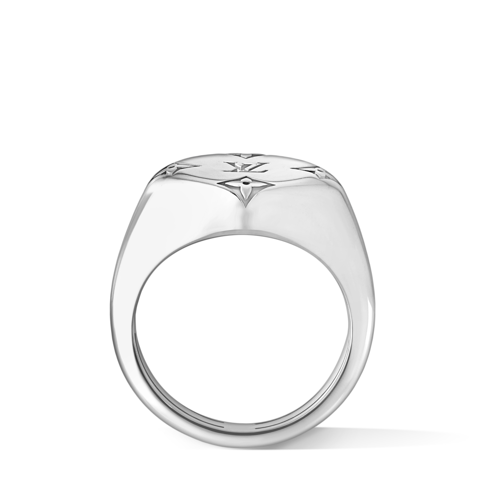  Categories Rings Les Gastons Vuitton Signet Ring, White Gold | Louis Vuitton ® (Product zoom)