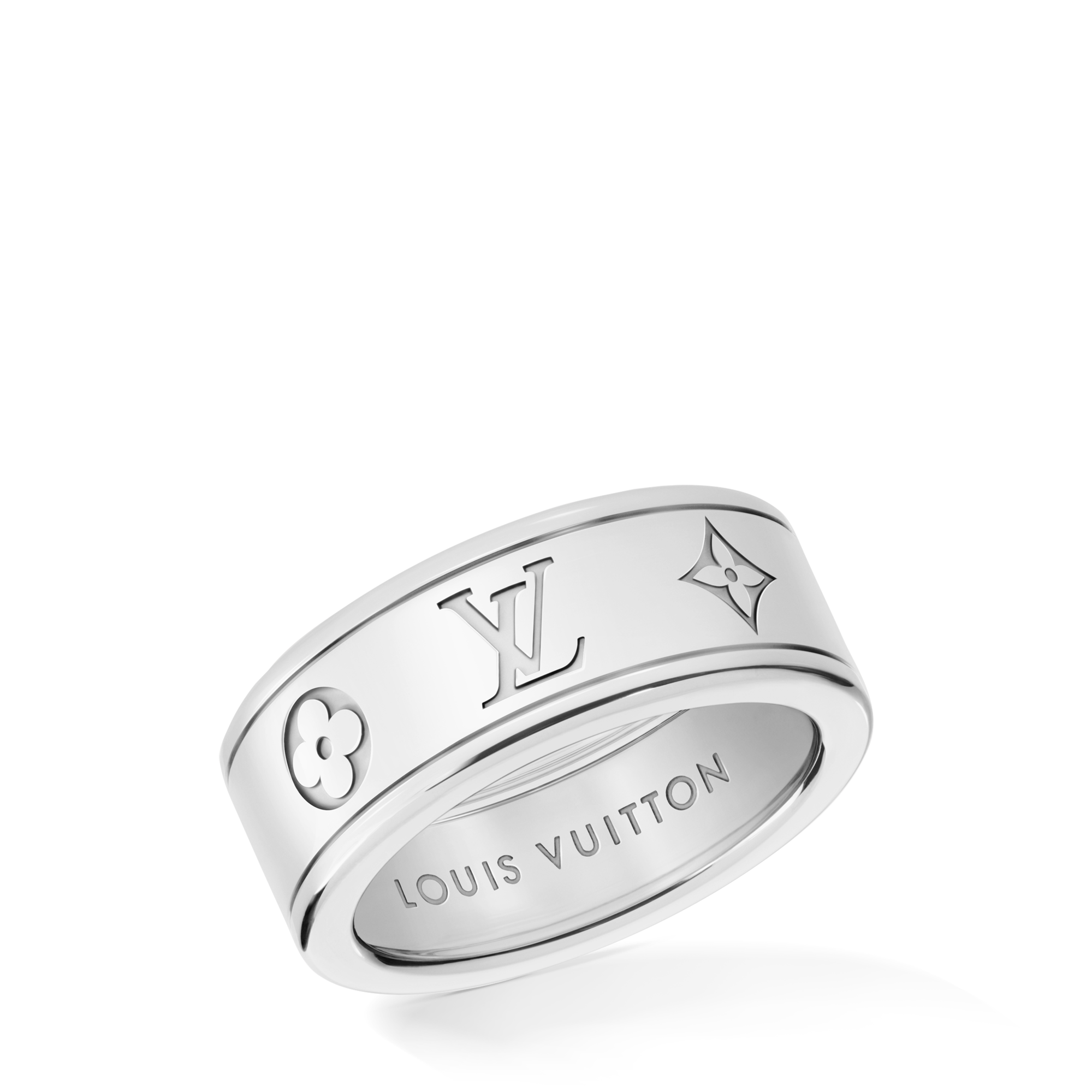  Categories Rings Les Gastons Vuitton Small Ring, White Gold | Louis Vuitton ® (Product zoom)