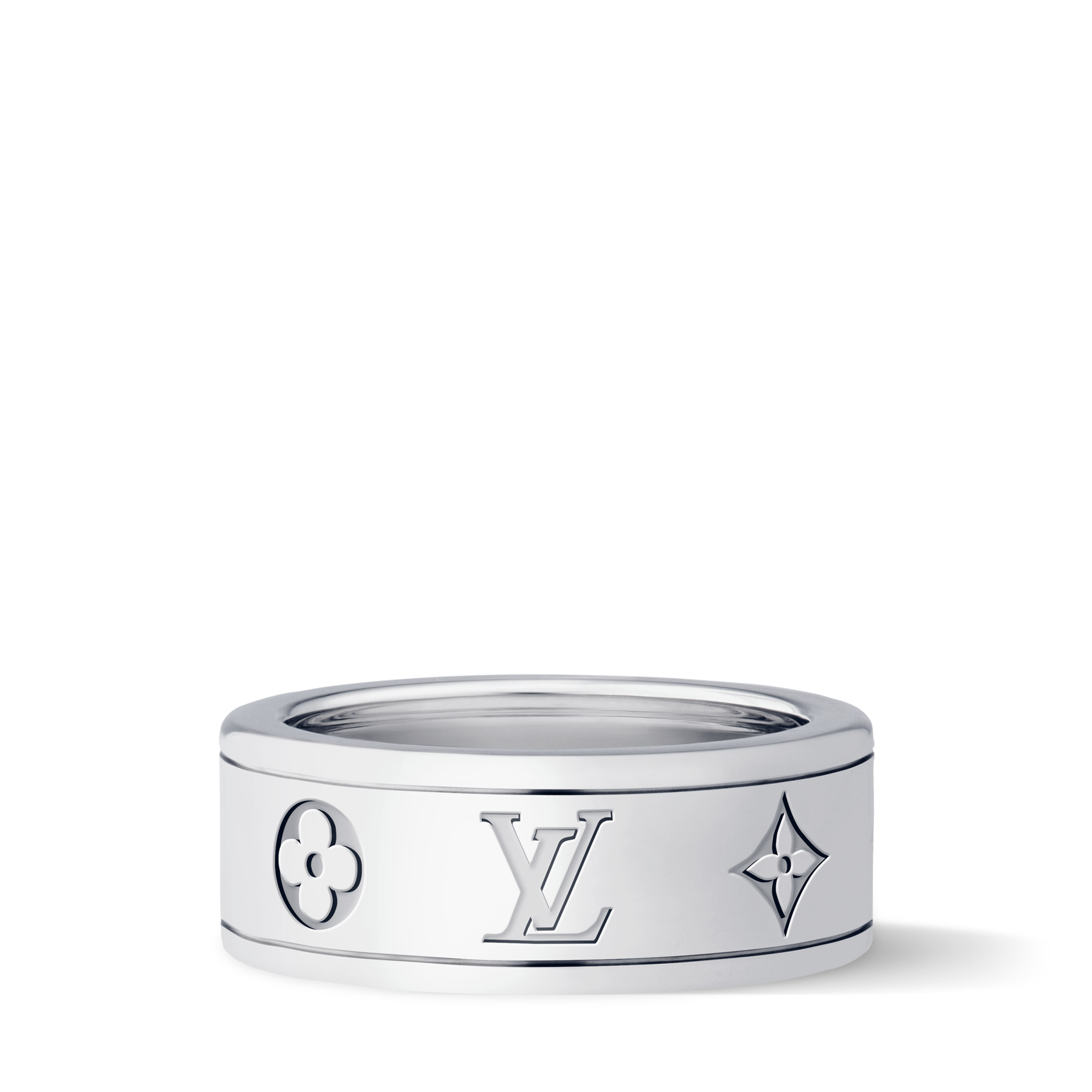  Categories Rings Les Gastons Vuitton Small Ring, White Gold | Louis Vuitton ® (Product zoom)