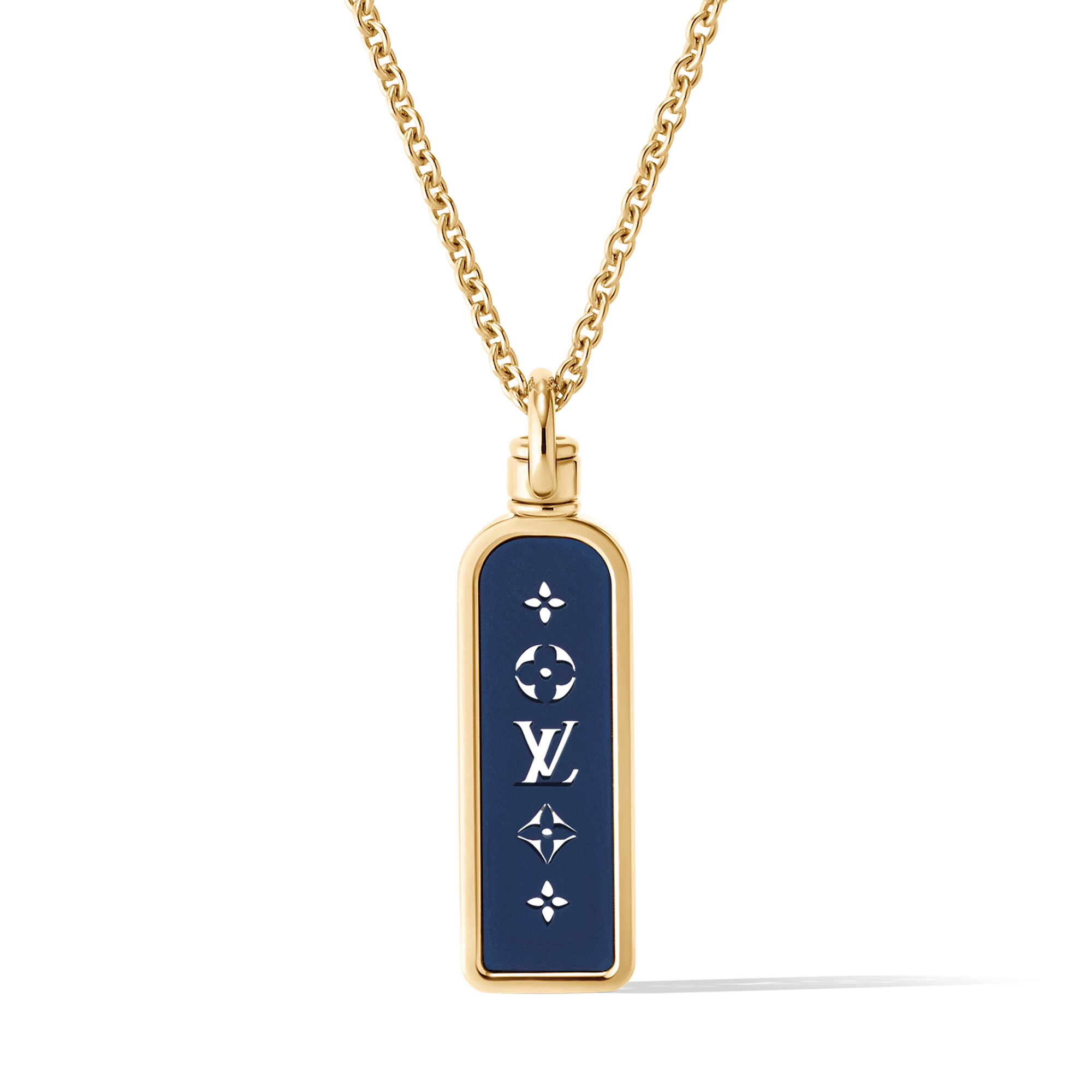 Les Gastons Vuitton Small Tag Pendant, Yellow Gold and Titanium