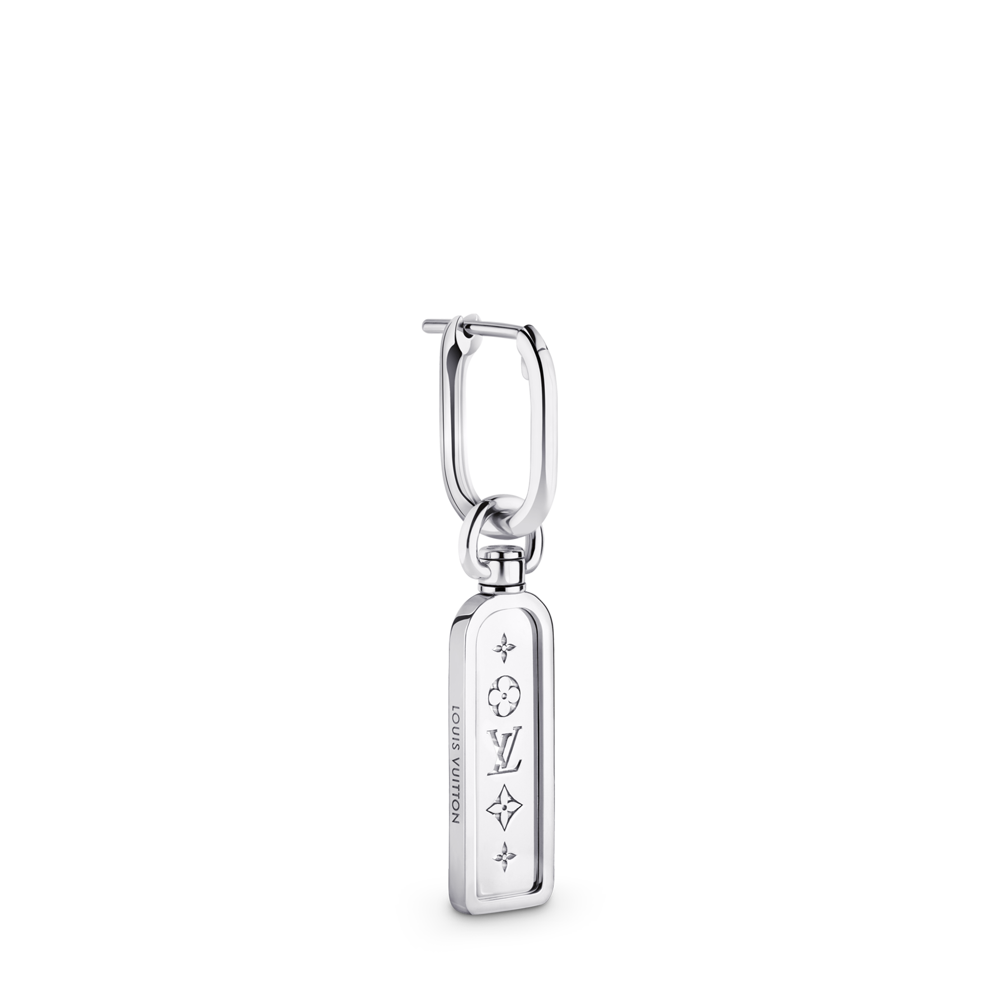 Collections Les Gastons Vuitton Les Gastons Vuitton Tag Single Hoop, White Gold | Louis Vuitton ® (Product zoom)