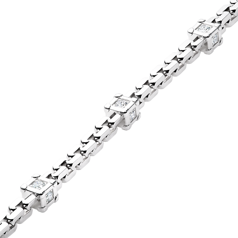 Categories Bracelets Les Gastons Vuitton Trunk Bracelet, White Gold and Diamonds | Louis Vuitton ® (Product zoom)