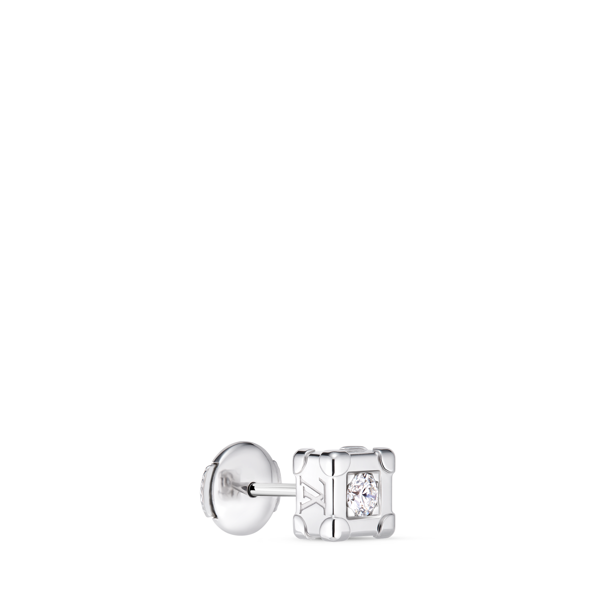 Les Gastons Vuitton Trunk Stud, White Gold and Diamond
