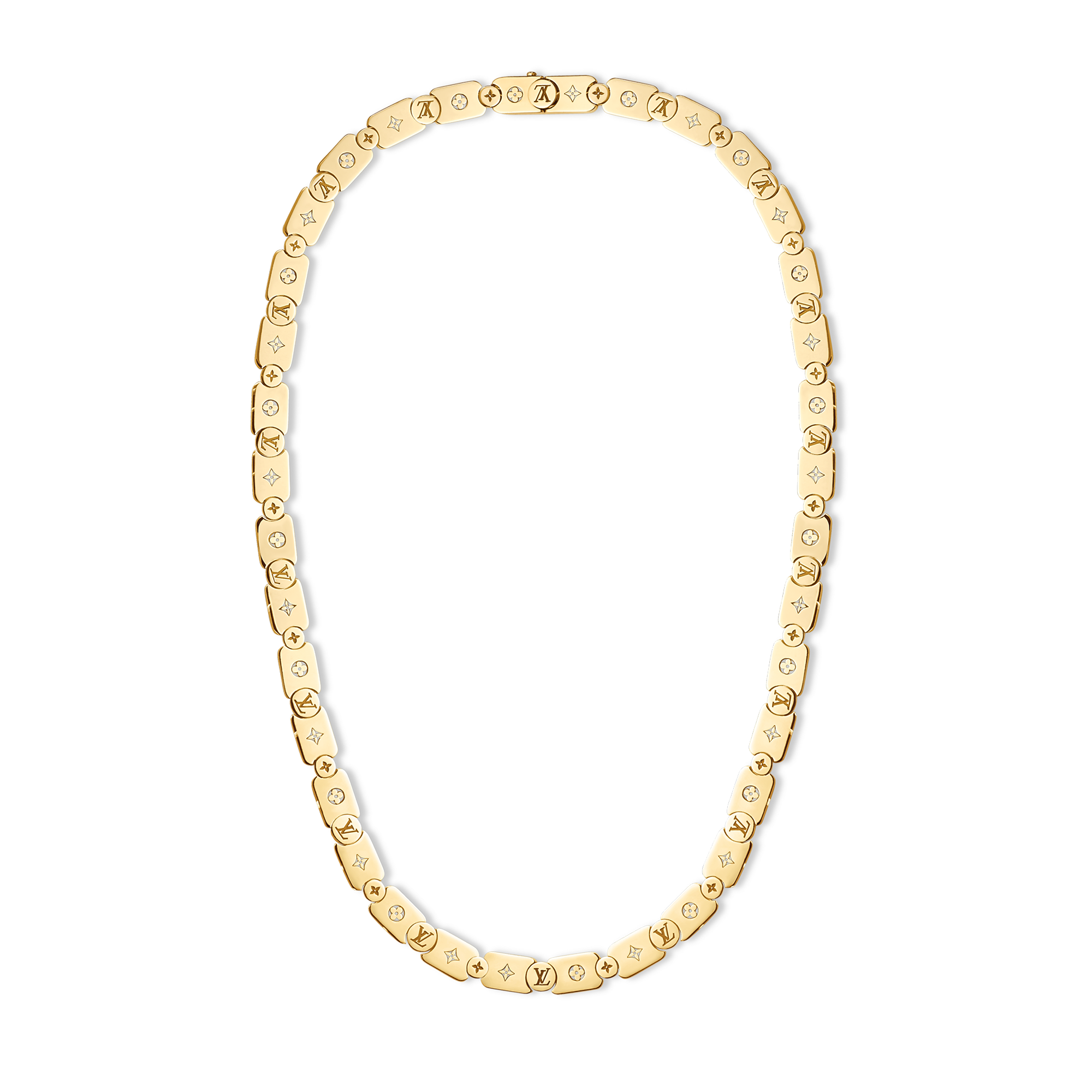 Les Gastons Vuitton Trunk Necklace, White Gold and Diamonds