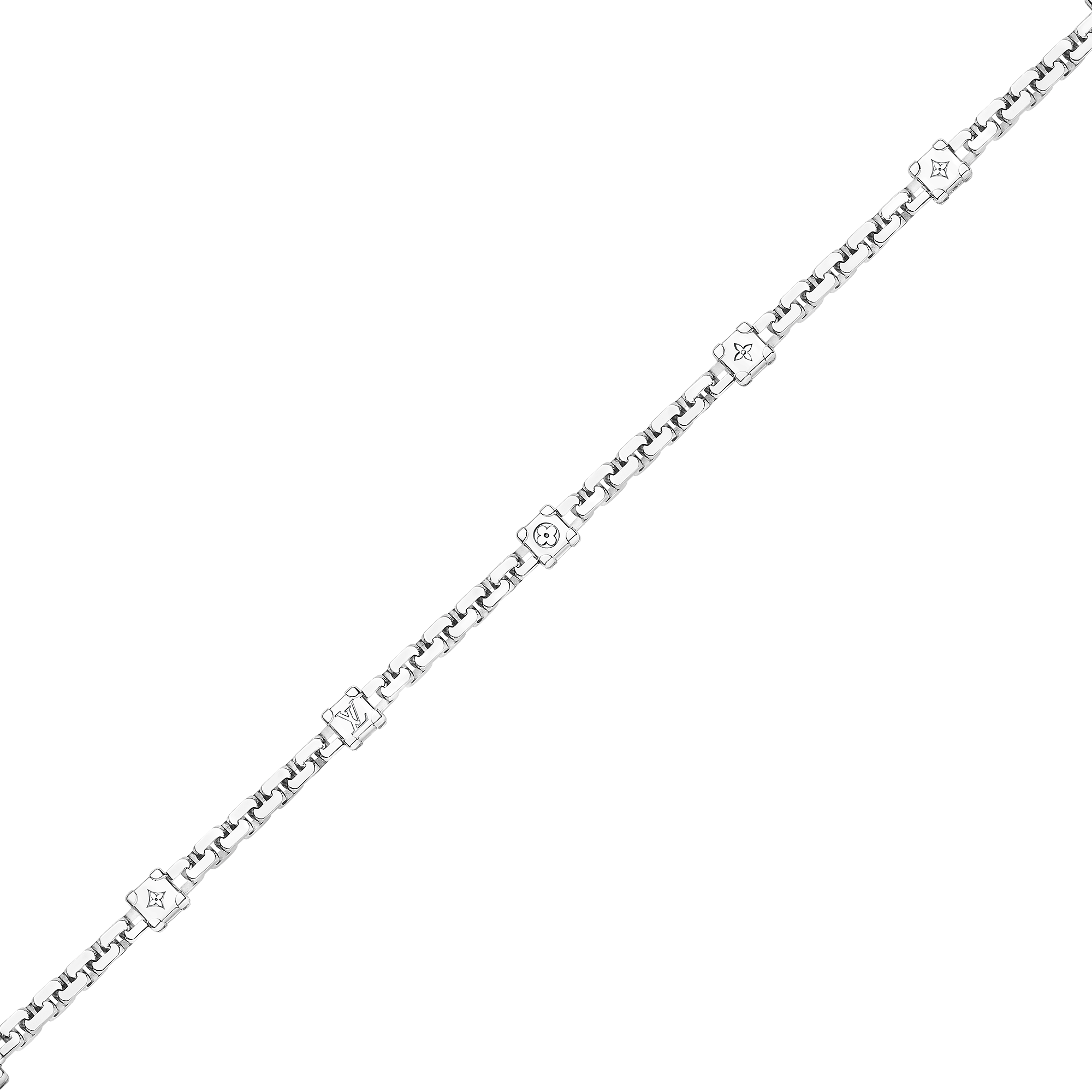 Les Gastons Vuitton Trunk Necklace, White Gold and Diamonds