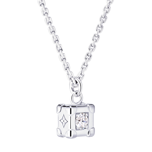 Jewelry Necklaces and Pendants Les Gastons Vuitton Trunk Pendant, White Gold and Diamond | Louis Vuitton ® (Product zoom)