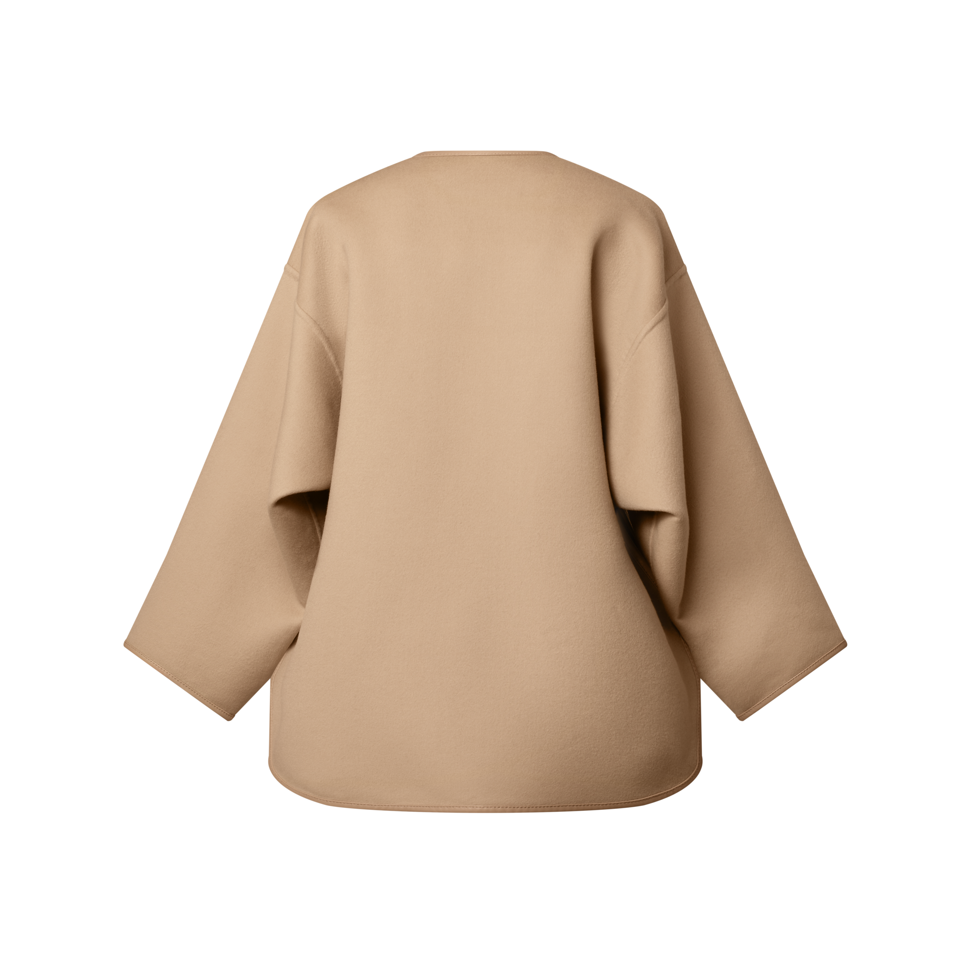 Long Double Face Toggle Detail Coat