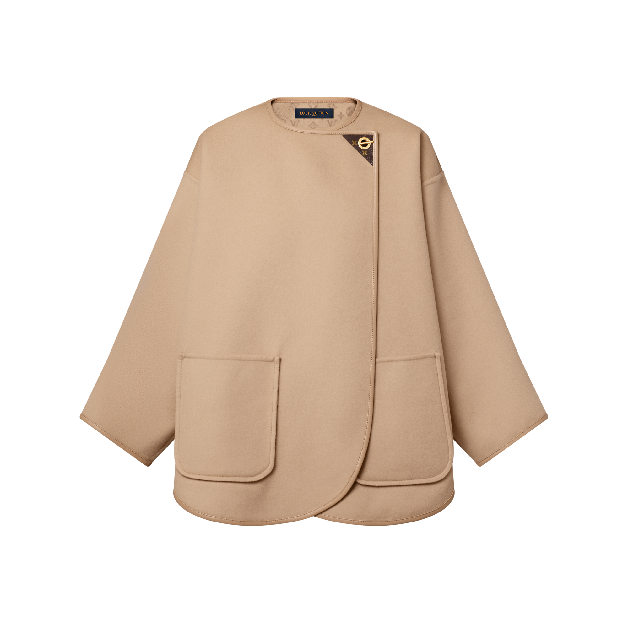 Long Double Face Toggle Detail Coat