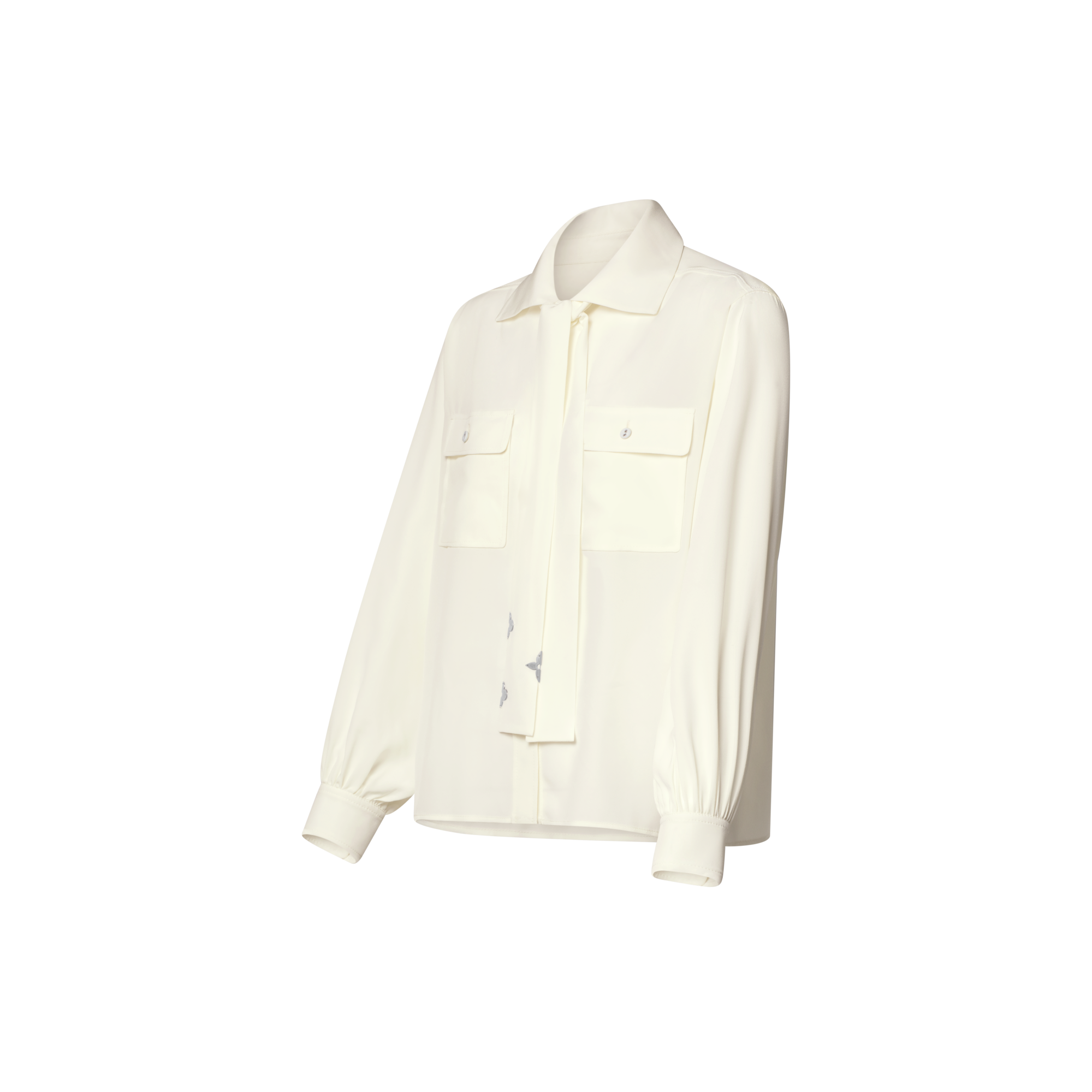  Ready-to-Wear Tops Long-Sleeved  Lavaliere Shirt With Pocket Detail | Louis Vuitton ® (Product zoom)