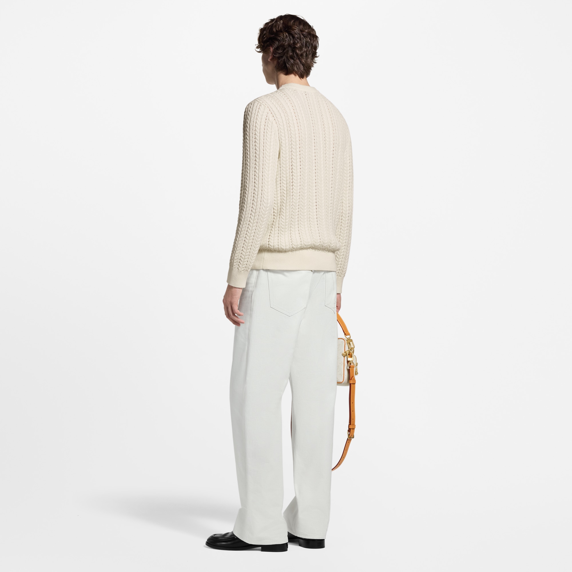  Ready-to-Wear Knitwear and Sweatshirts Long-Sleeved Cable-Knit Crewneck | Louis Vuitton ® (Product zoom)