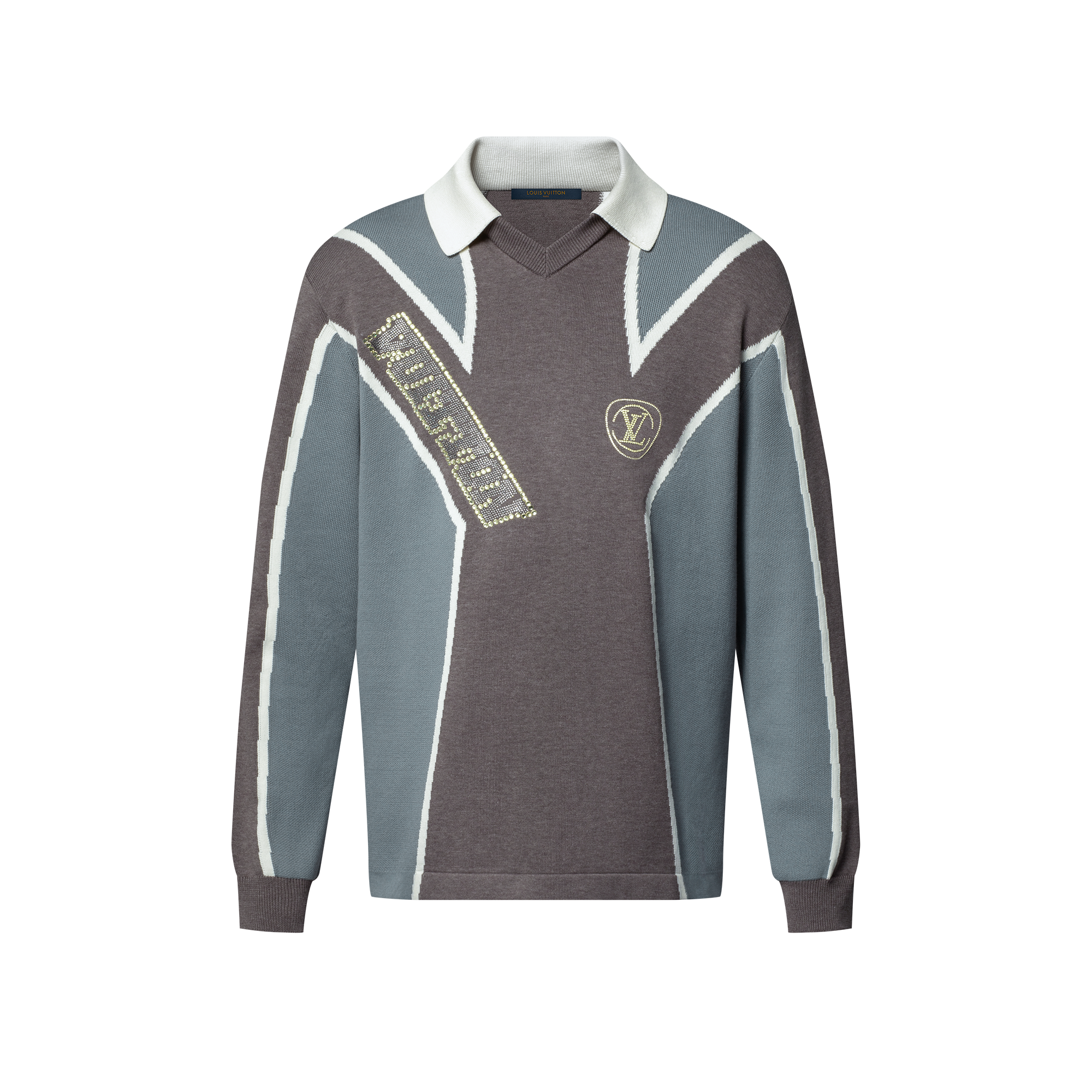  Ready-to-Wear T-Shirts and Polos Long-Sleeved Cotton Intarsia Soccer Top | Louis Vuitton ® (Product zoom)