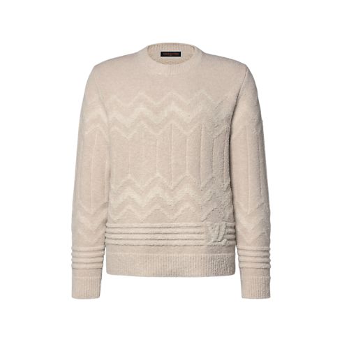 Ready-to-Wear All Ready-to-Wear Long-Sleeved Jacquard Signature Pullover | Louis Vuitton ® (Product zoom)