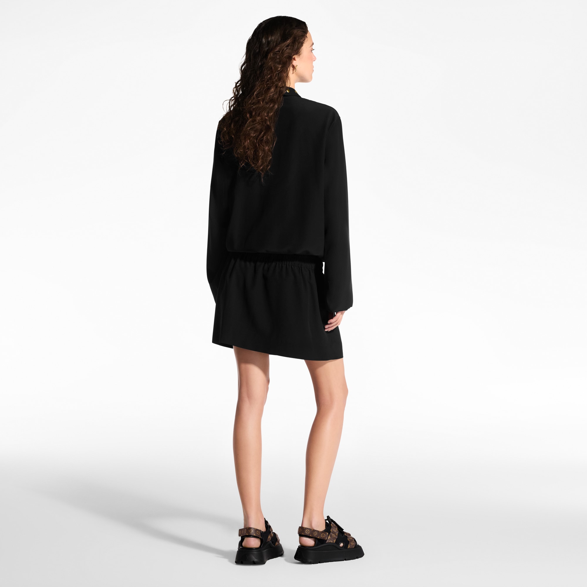  Ready-to-Wear Dresses Long-Sleeved Lavallière Dress | Louis Vuitton ® (Product zoom)