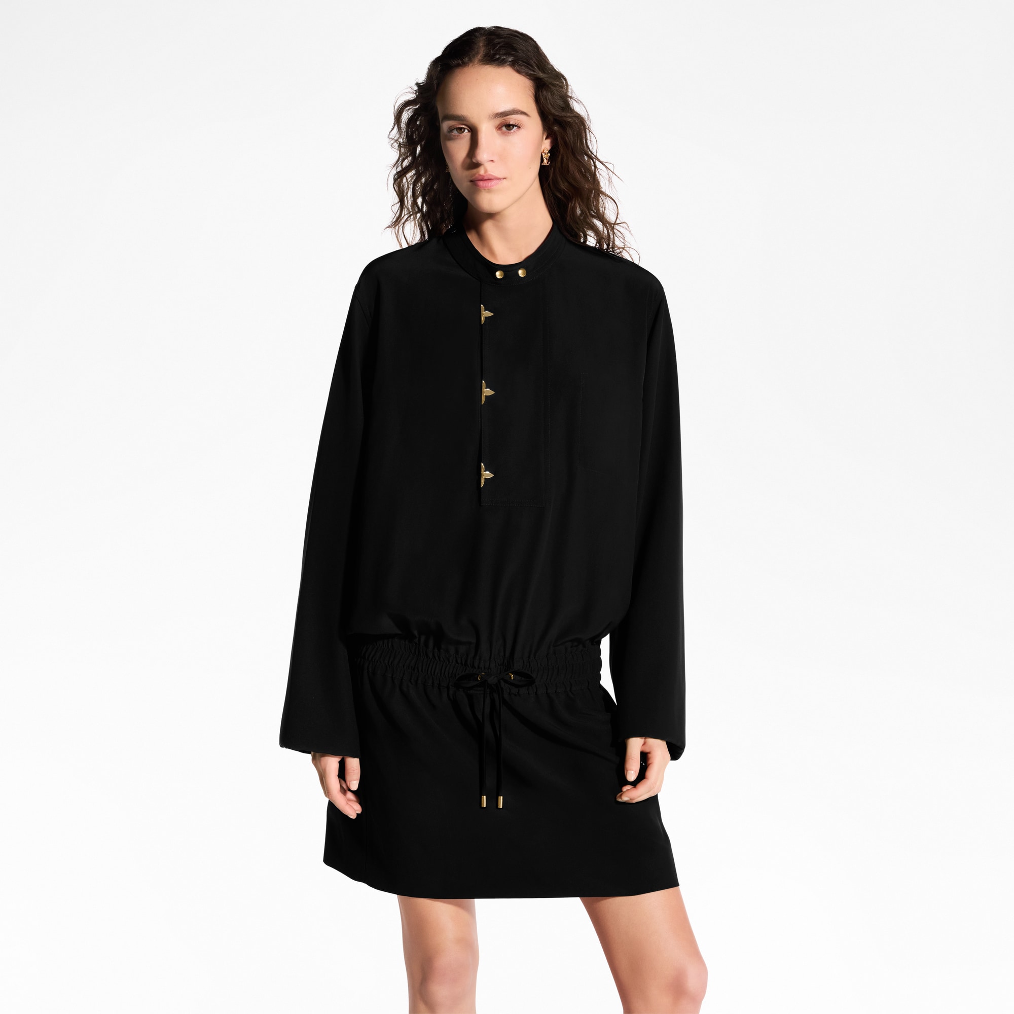 Ready-to-Wear Dresses Long-Sleeved Lavallière Dress | Louis Vuitton ® (Product zoom)