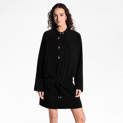 Ready-to-Wear Dresses Long-Sleeved Lavallière Dress | Louis Vuitton ® (Product zoom)
