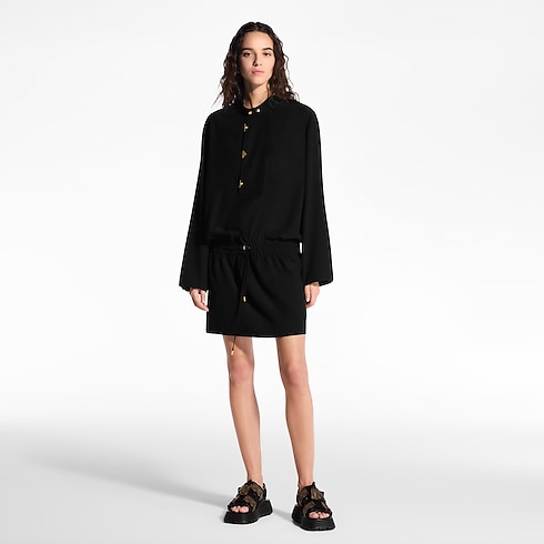 Ready-to-Wear Dresses Long-Sleeved Lavallière Dress | Louis Vuitton ® (Product zoom)