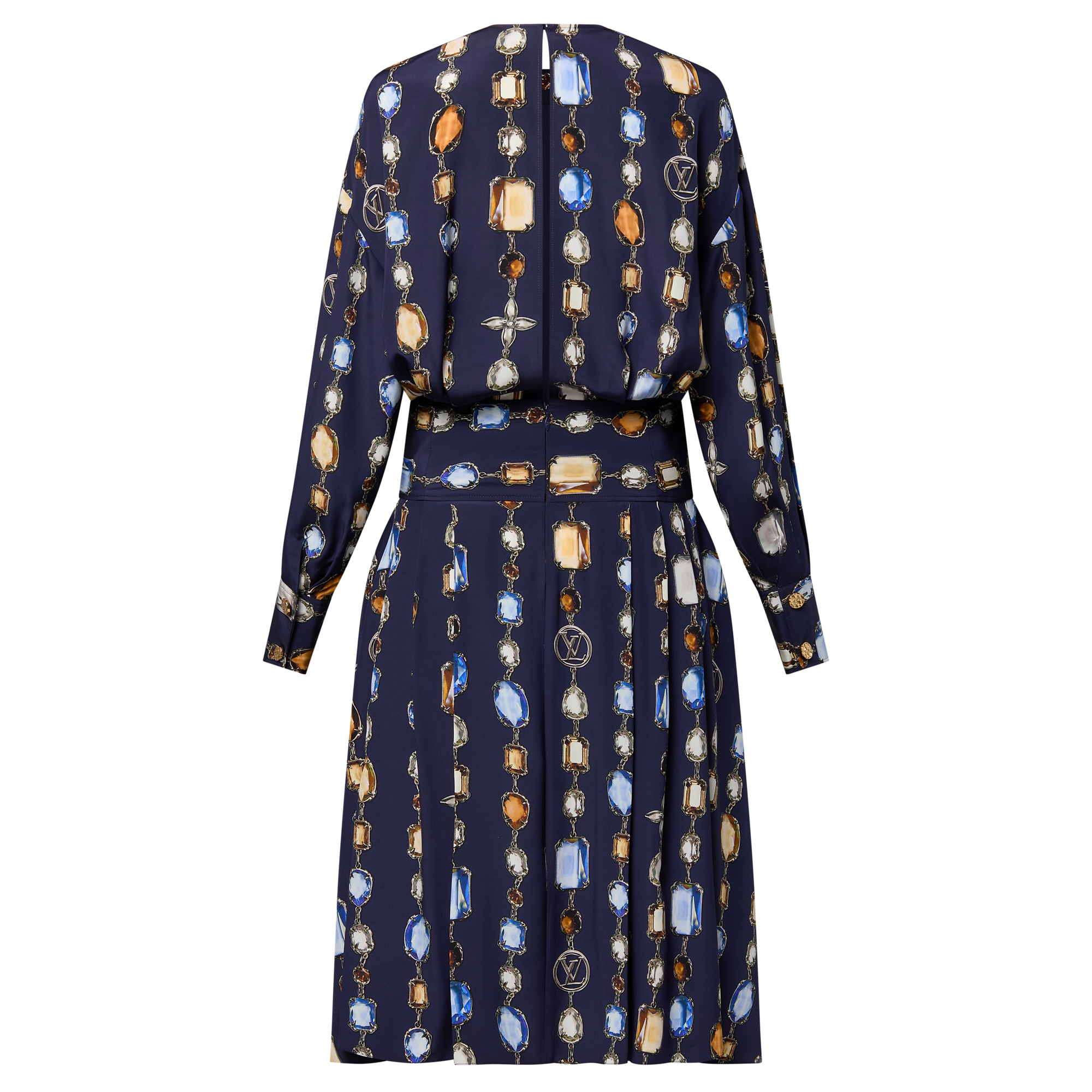 Long-Sleeved Necklace Dress