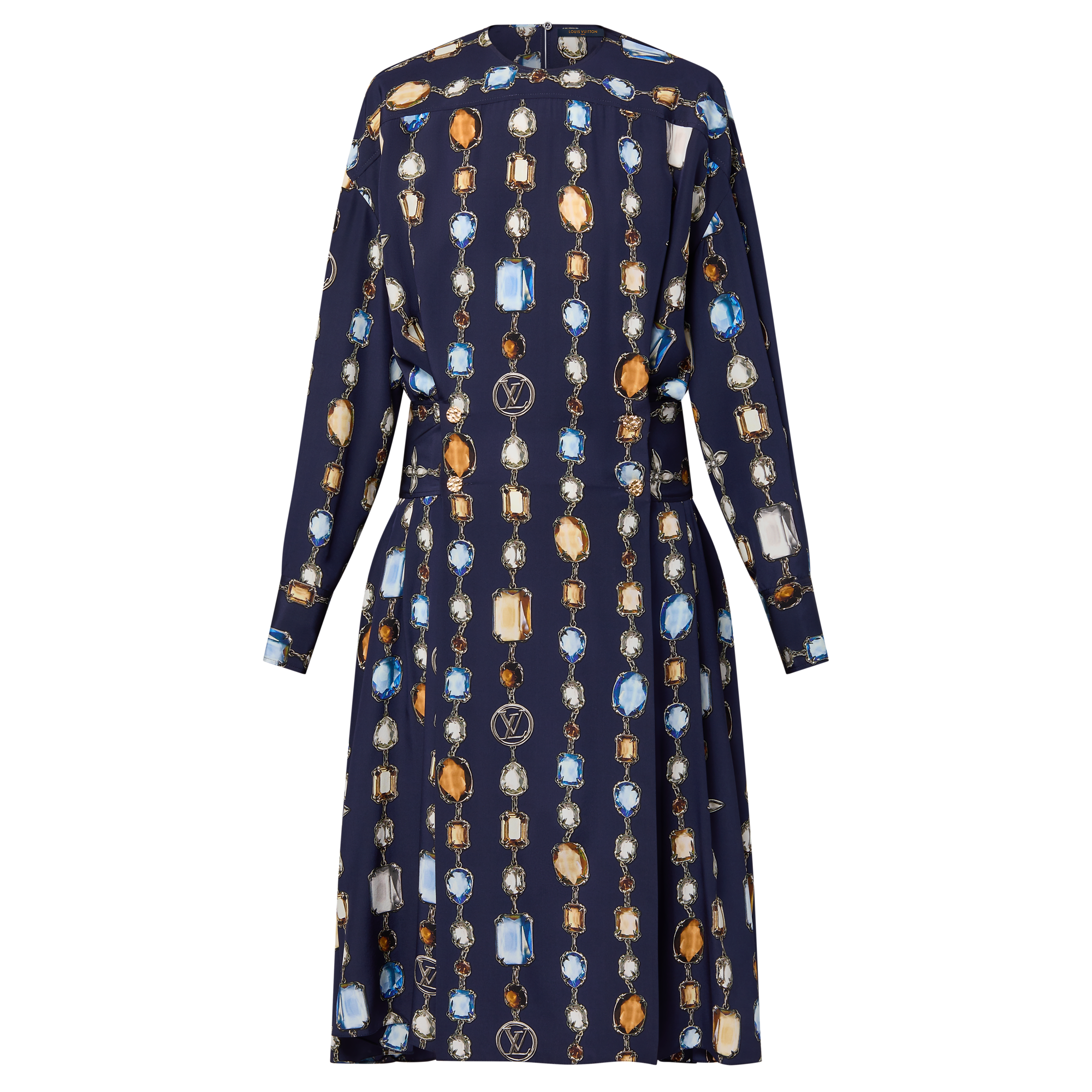 Long-Sleeved Necklace Dress
