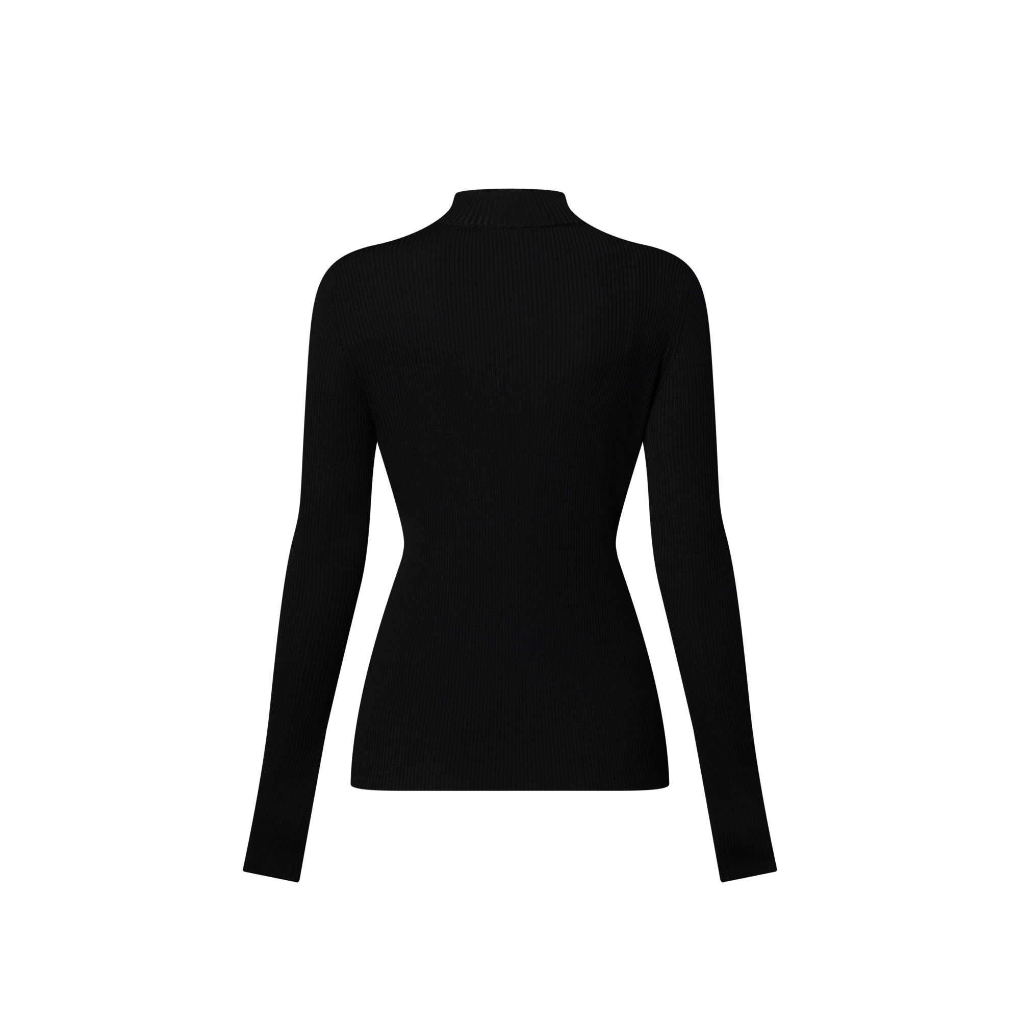 Long-Sleeved Rib-Knit Top