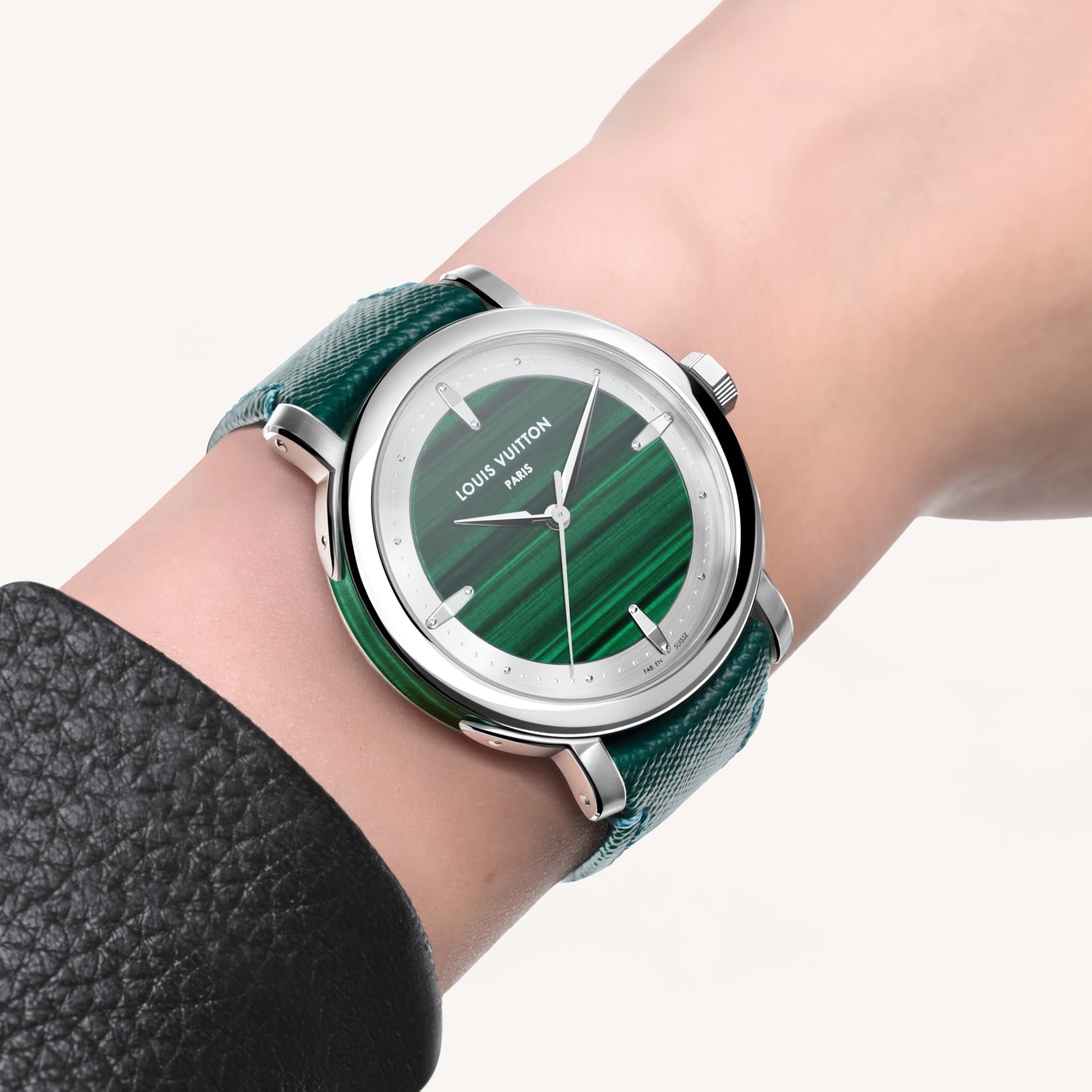 Watches Collections Escale Louis Vuitton Escale, Automatic, 40mm, Platinum and malachite | Louis Vuitton ® (Product zoom)