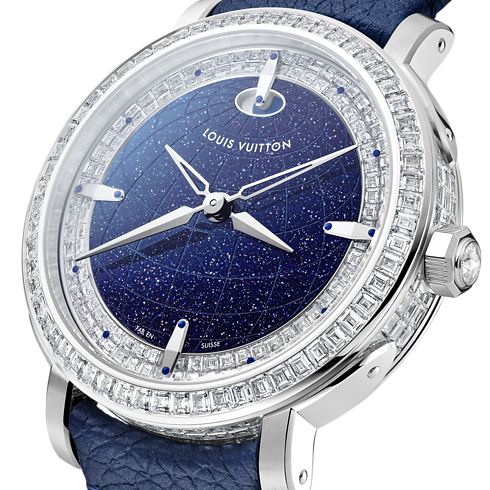 All Watches } Louis Vuitton Escale Twin Zone, Automatic, 41mm, Platinum and diamonds | Louis Vuitton ® (Product zoom)