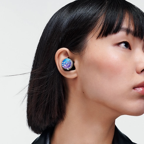 Tech Objects and Accessories Audio, Connected Watches and Accessories Louis Vuitton Horizon Light Up Earphones - Blue-to-Violet Gradient | Louis Vuitton ® (Product zoom)
