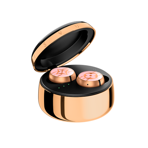 Tech Objects and Accessories Audio, Connected Watches and Accessories Louis Vuitton Horizon Light Up Earphones - Pink | Louis Vuitton ® (Product zoom)