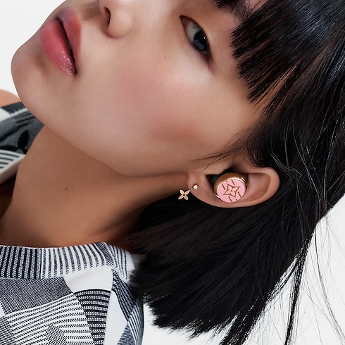 Tech Objects and Accessories Audio, Connected Watches and Accessories Louis Vuitton Horizon Light Up Earphones - Pink | Louis Vuitton ® (Product zoom)