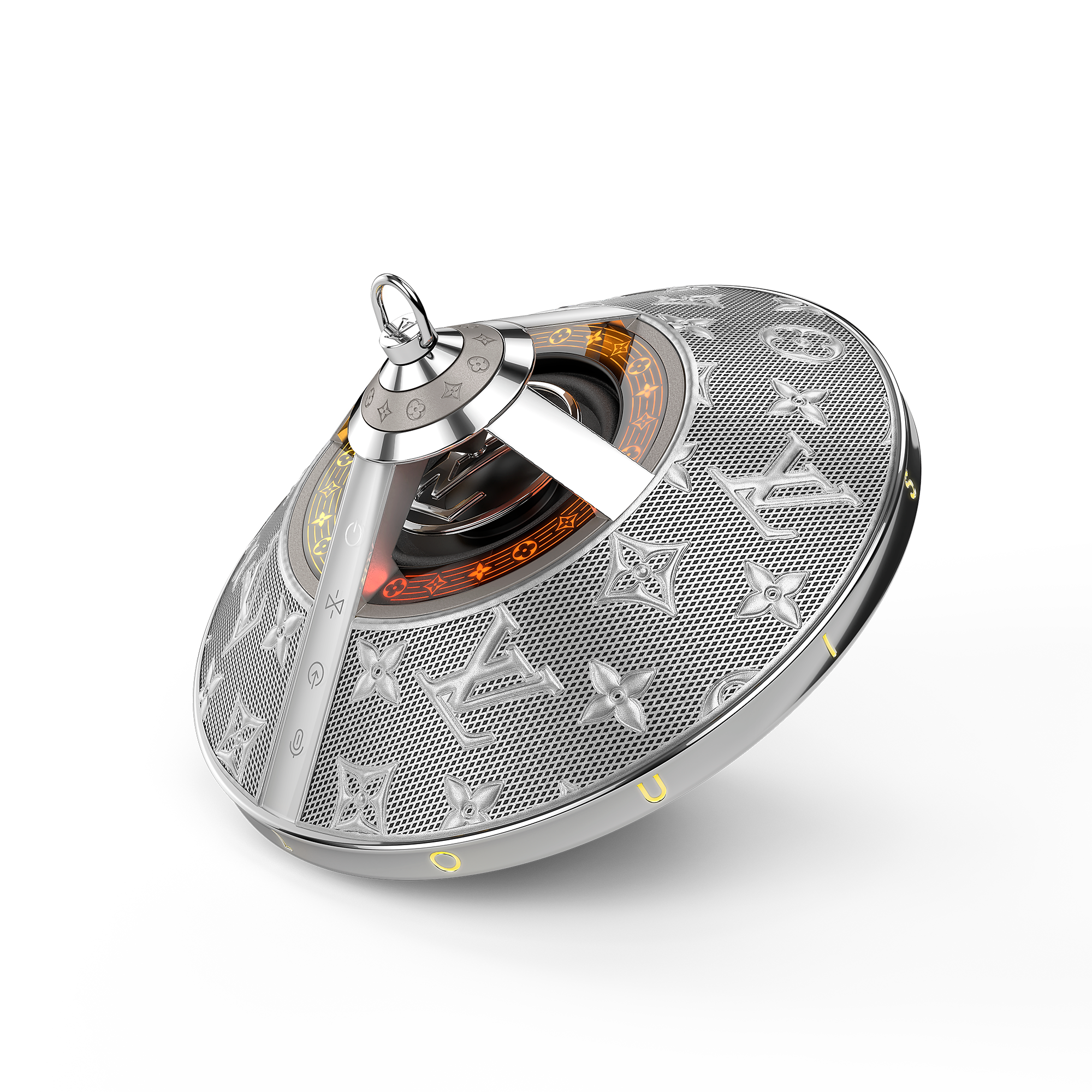 Louis Vuitton Horizon Light Up Speaker Silver