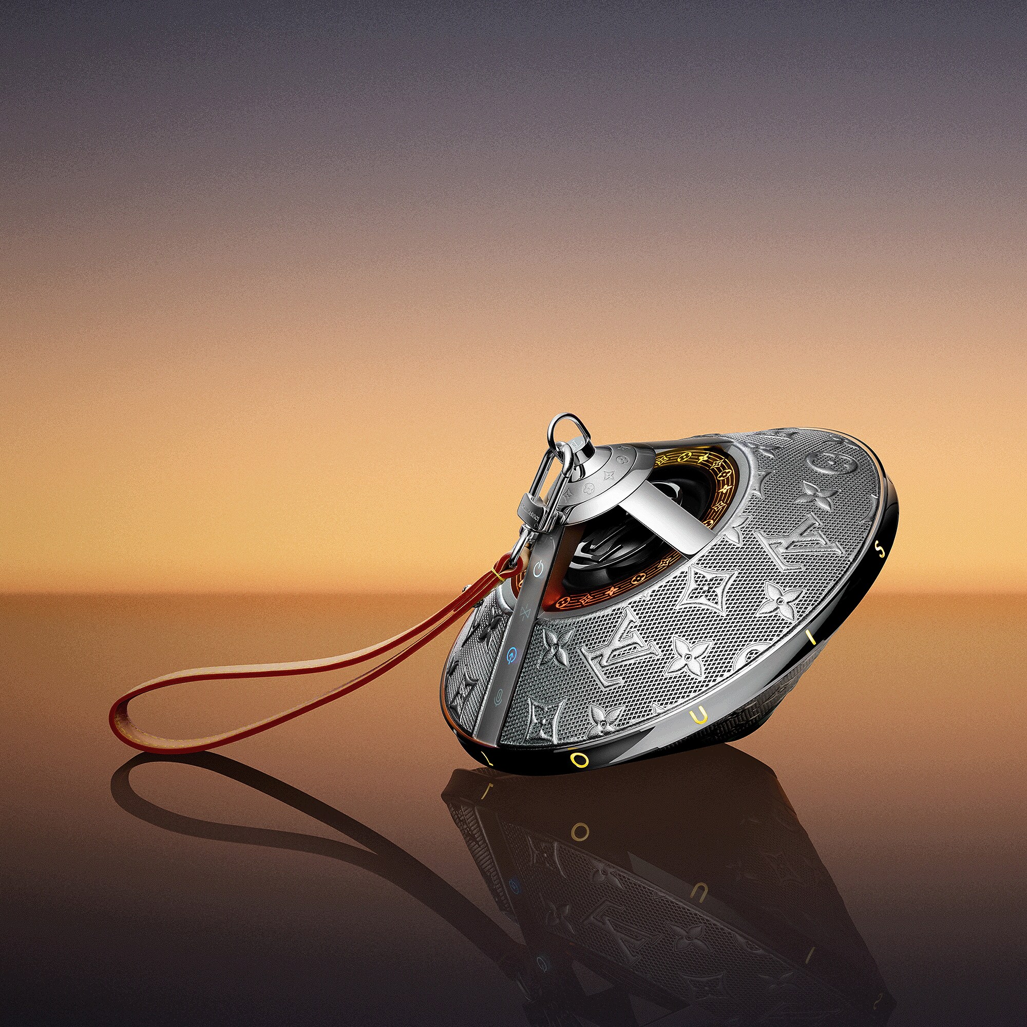 Louis Vuitton Horizon Light Up Speaker Silver